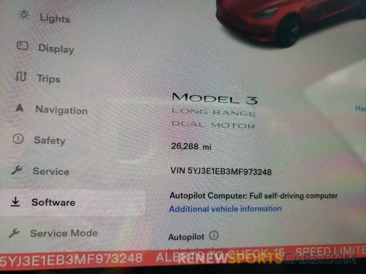 8 Photograph of a damaged car 5YJ3E1EB3MF973248 TESLA MODEL 3 2021