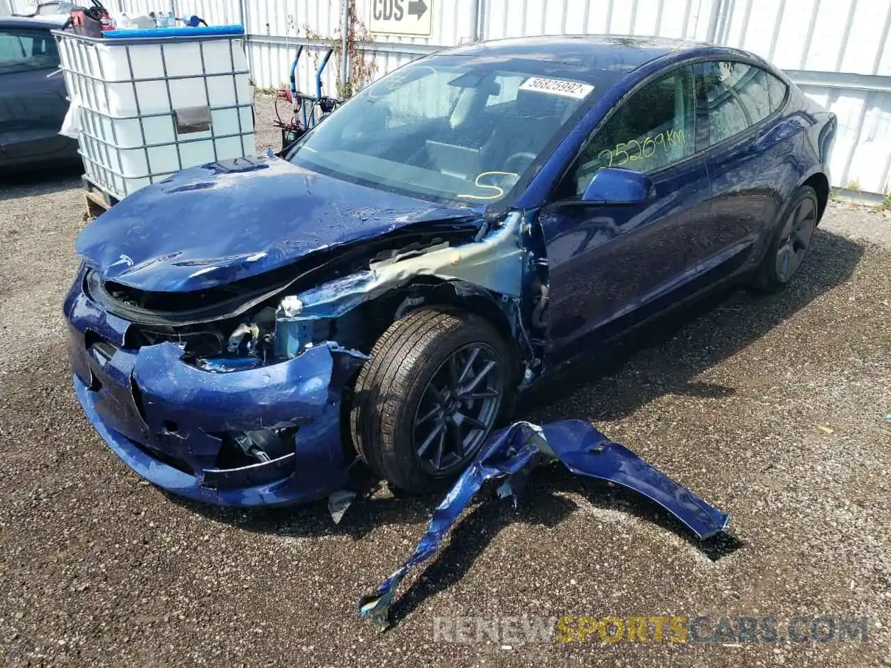 2 Photograph of a damaged car 5YJ3E1EB3MF979454 TESLA MODEL 3 2021