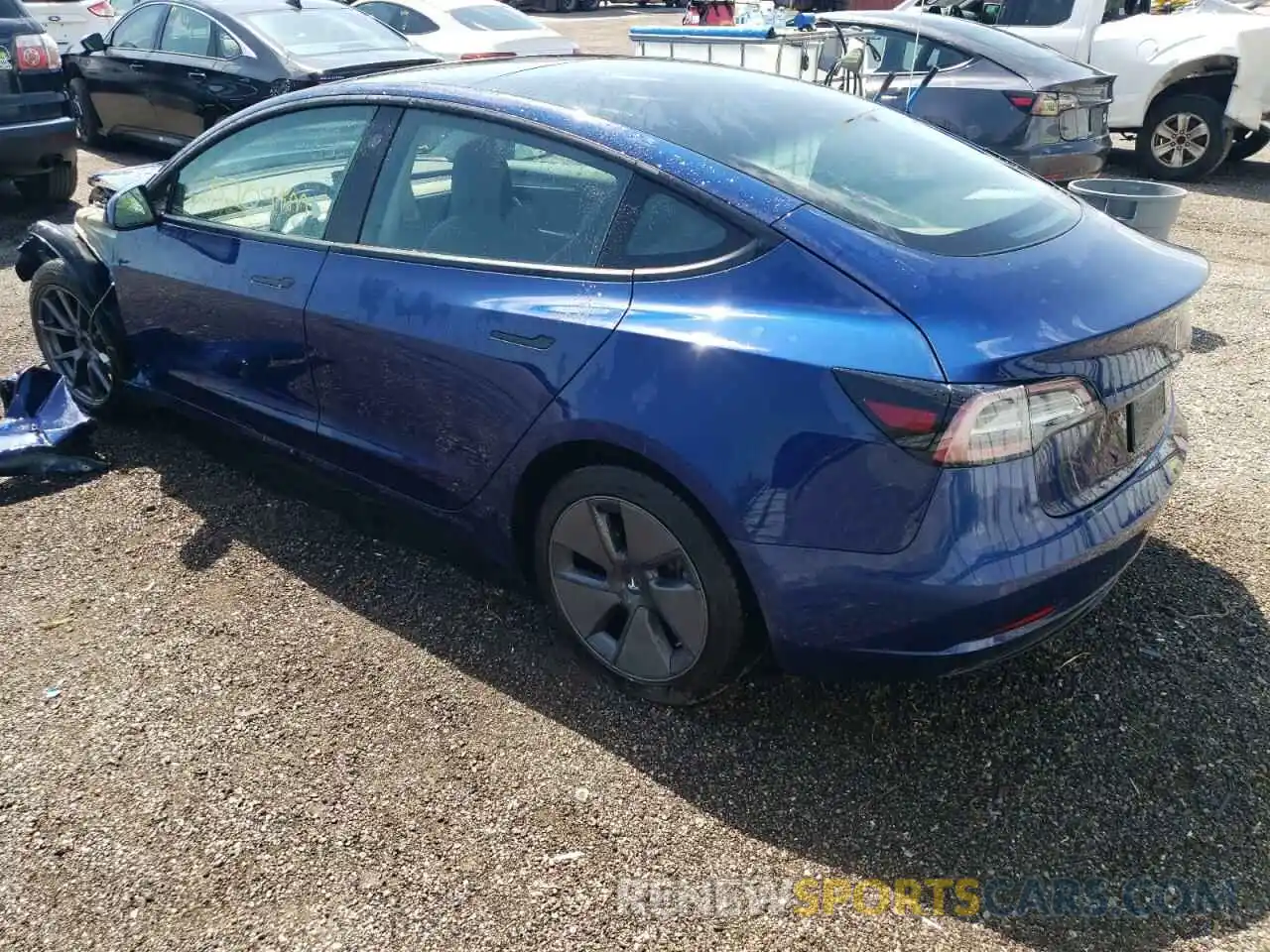 3 Photograph of a damaged car 5YJ3E1EB3MF979454 TESLA MODEL 3 2021