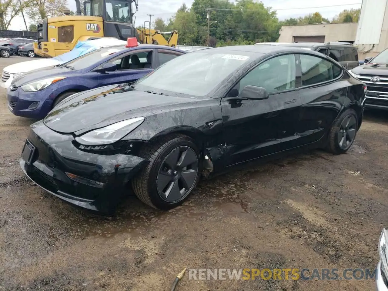 1 Photograph of a damaged car 5YJ3E1EB3MF984301 TESLA MODEL 3 2021