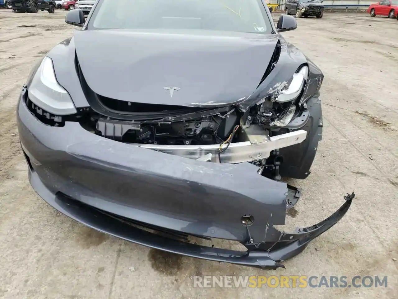 9 Photograph of a damaged car 5YJ3E1EB3MF992656 TESLA MODEL 3 2021