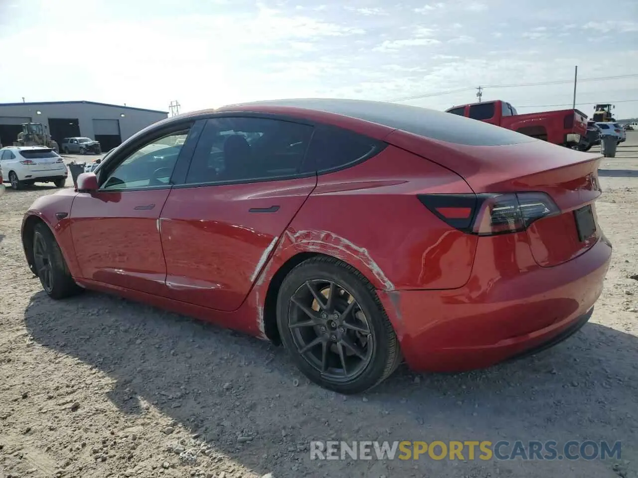 2 Photograph of a damaged car 5YJ3E1EB4MF035663 TESLA MODEL 3 2021