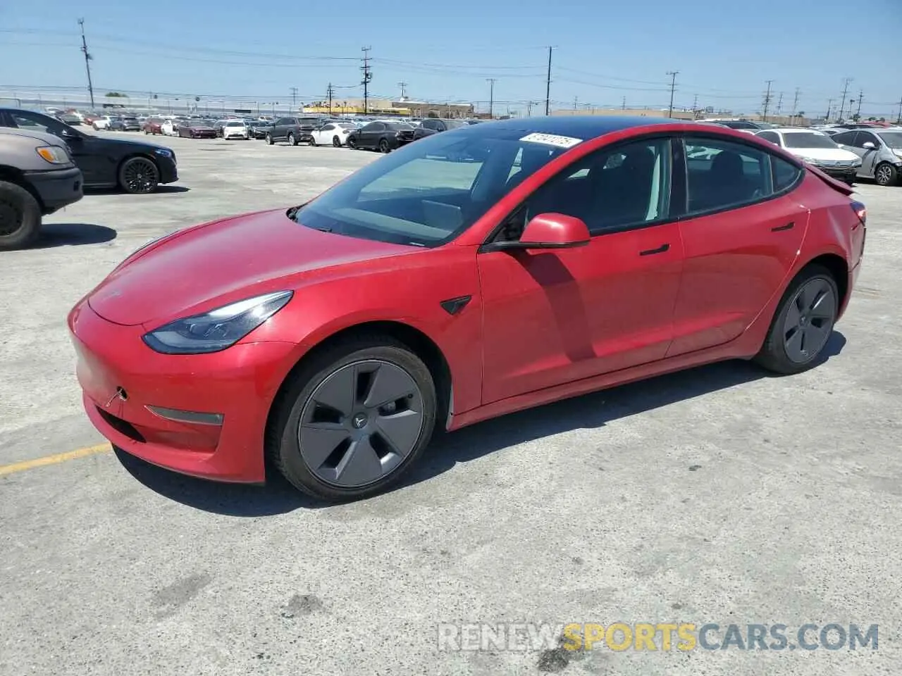 1 Photograph of a damaged car 5YJ3E1EB4MF055962 TESLA MODEL 3 2021