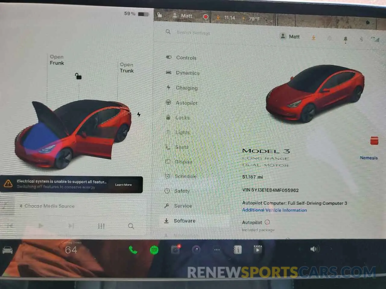 9 Photograph of a damaged car 5YJ3E1EB4MF055962 TESLA MODEL 3 2021