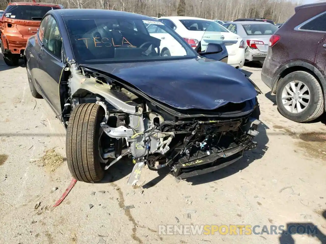 9 Photograph of a damaged car 5YJ3E1EB4MF059459 TESLA MODEL 3 2021