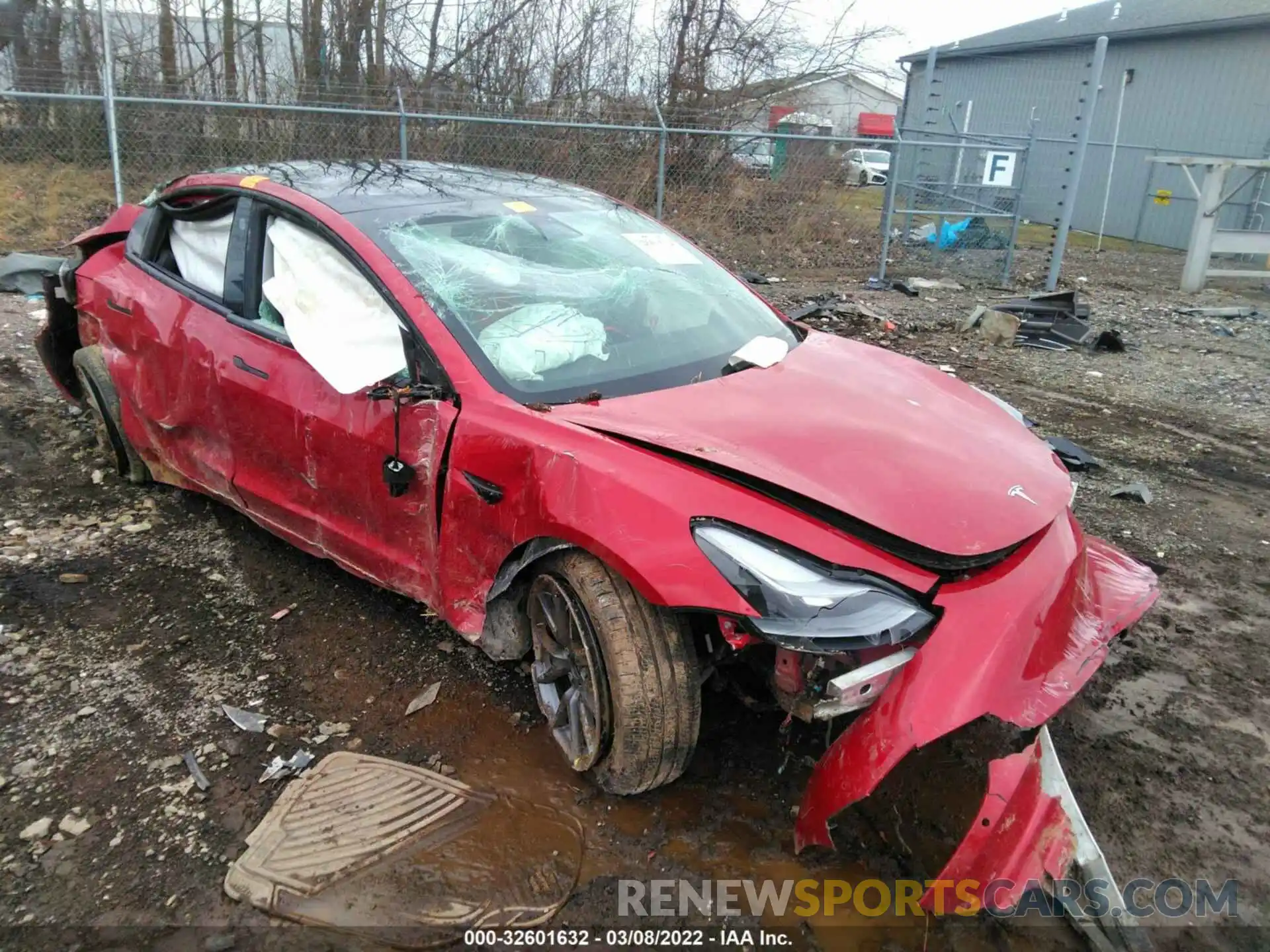 1 Photograph of a damaged car 5YJ3E1EB4MF067335 TESLA MODEL 3 2021