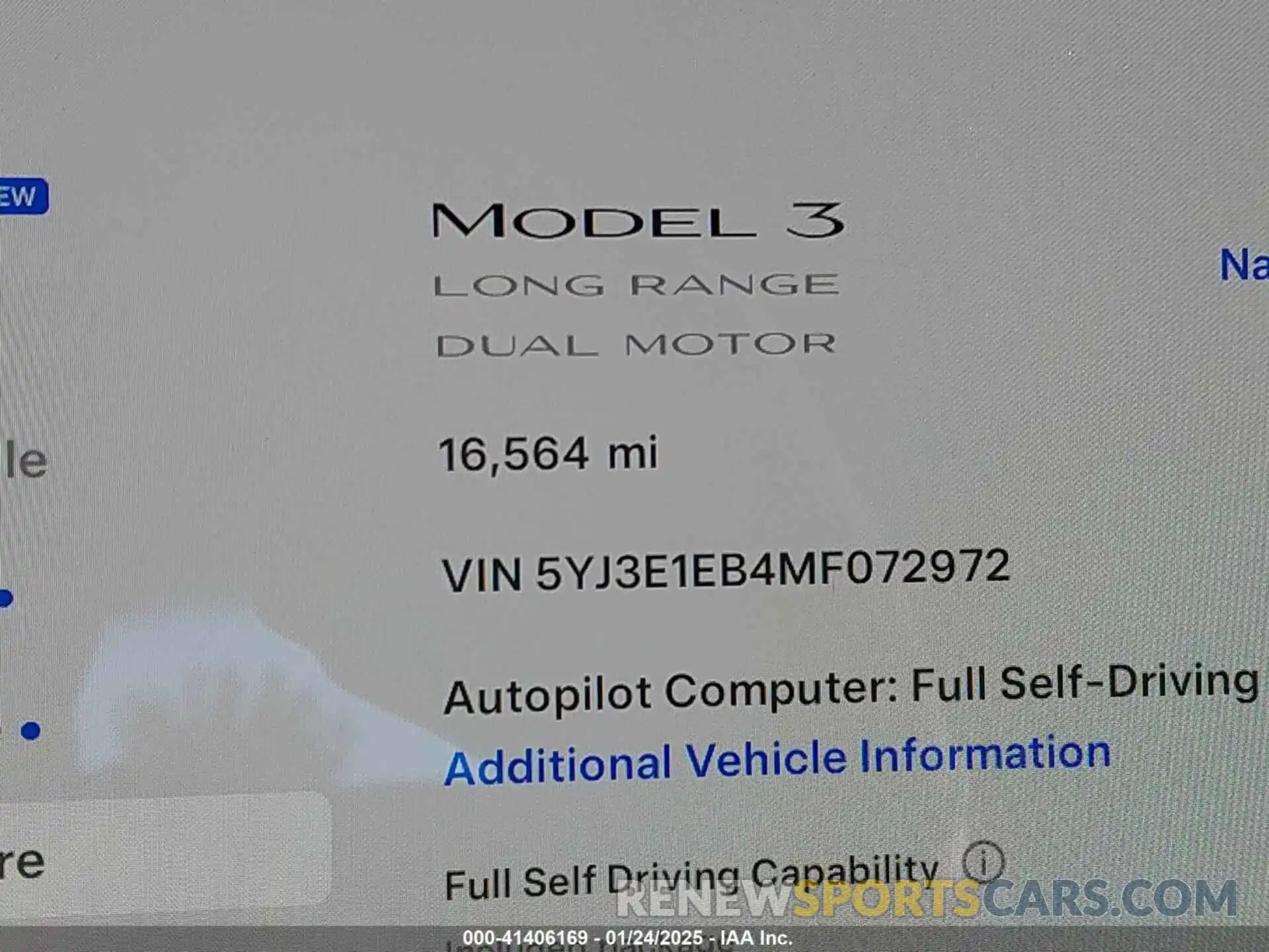 14 Photograph of a damaged car 5YJ3E1EB4MF072972 TESLA MODEL 3 2021