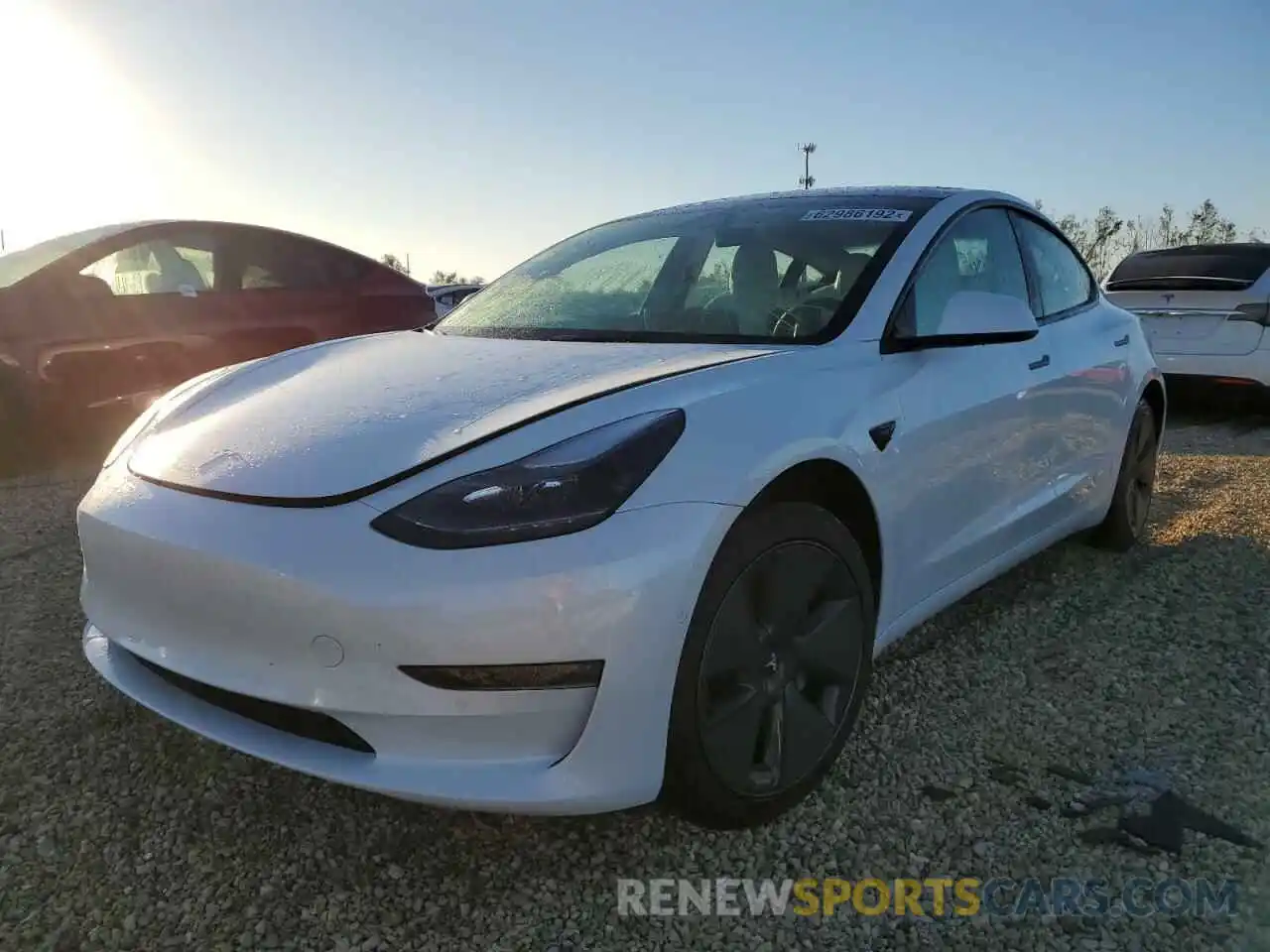 2 Photograph of a damaged car 5YJ3E1EB4MF094910 TESLA MODEL 3 2021