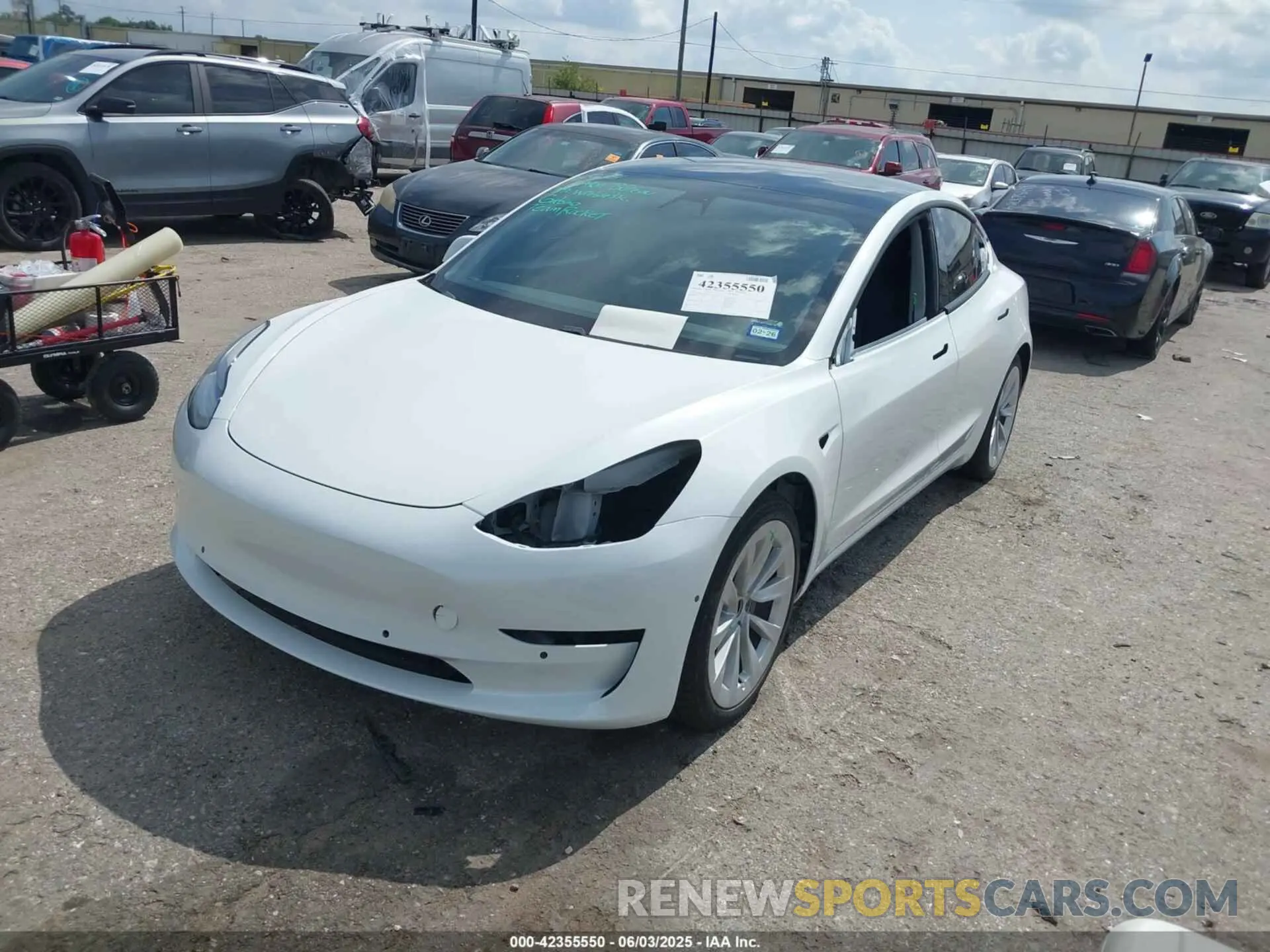 2 Photograph of a damaged car 5YJ3E1EB4MF850459 TESLA MODEL 3 2021