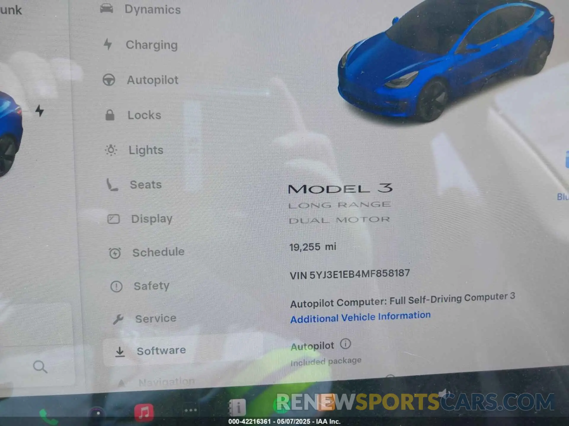 15 Photograph of a damaged car 5YJ3E1EB4MF858187 TESLA MODEL 3 2021