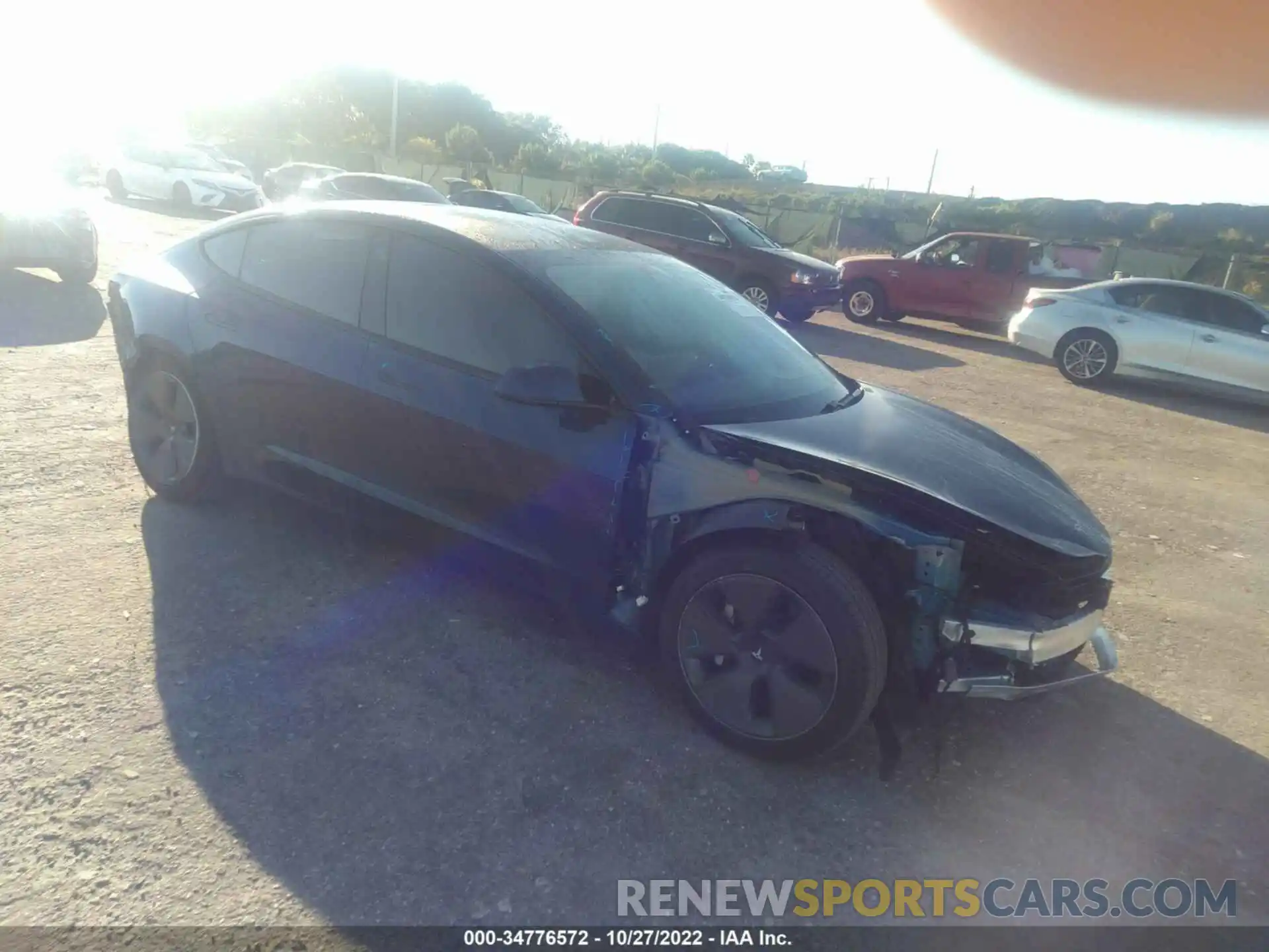 1 Photograph of a damaged car 5YJ3E1EB4MF858612 TESLA MODEL 3 2021