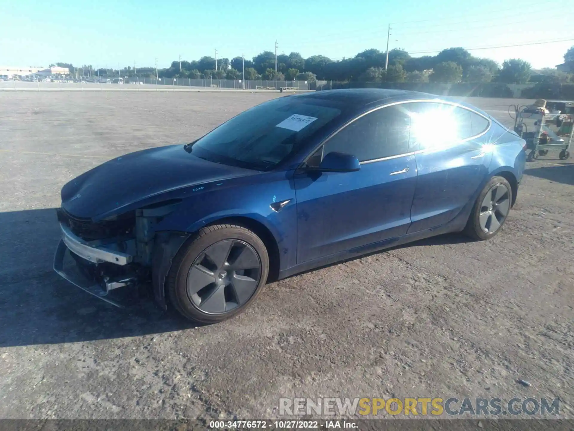 2 Photograph of a damaged car 5YJ3E1EB4MF858612 TESLA MODEL 3 2021