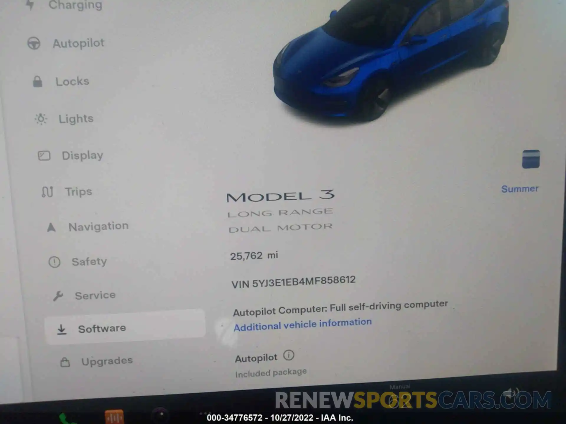 7 Photograph of a damaged car 5YJ3E1EB4MF858612 TESLA MODEL 3 2021