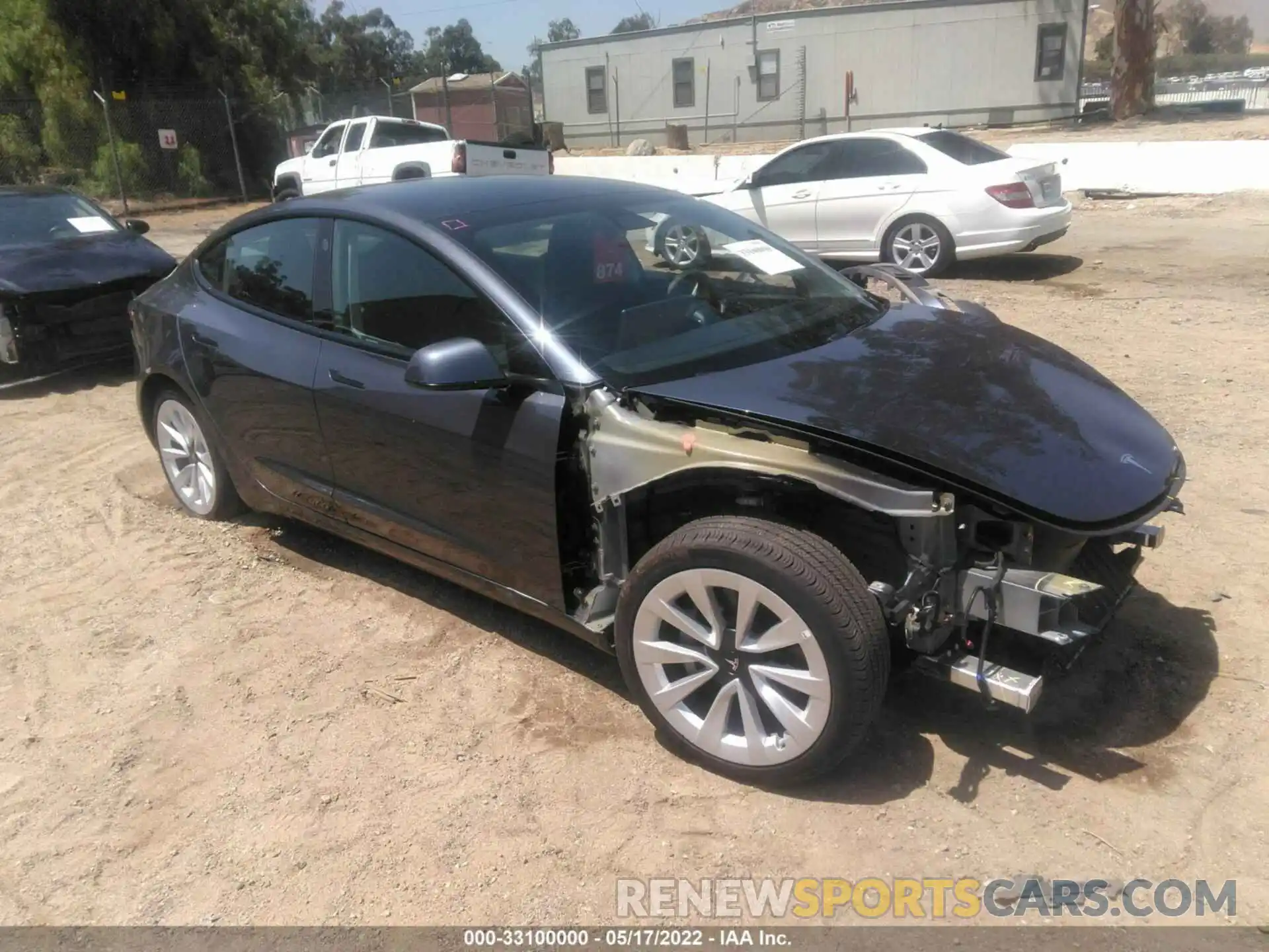 1 Photograph of a damaged car 5YJ3E1EB4MF875023 TESLA MODEL 3 2021