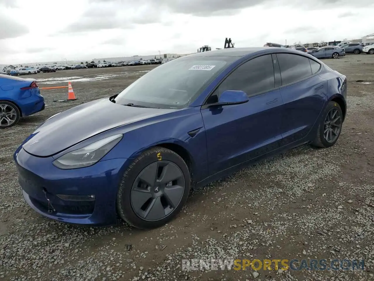 1 Photograph of a damaged car 5YJ3E1EB4MF876849 TESLA MODEL 3 2021