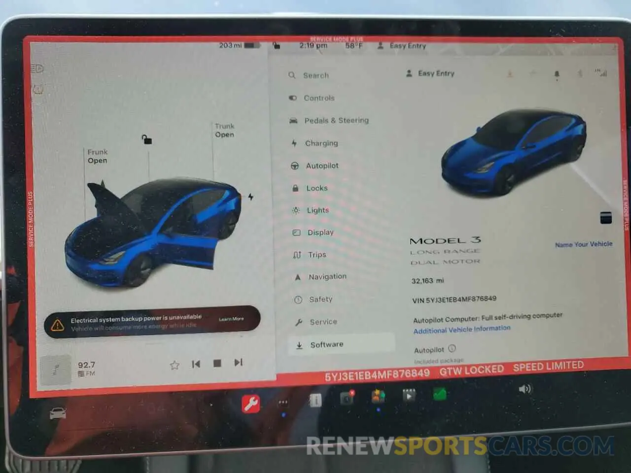 9 Photograph of a damaged car 5YJ3E1EB4MF876849 TESLA MODEL 3 2021