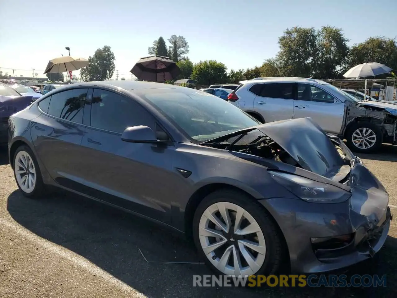 4 Photograph of a damaged car 5YJ3E1EB4MF877242 TESLA MODEL 3 2021