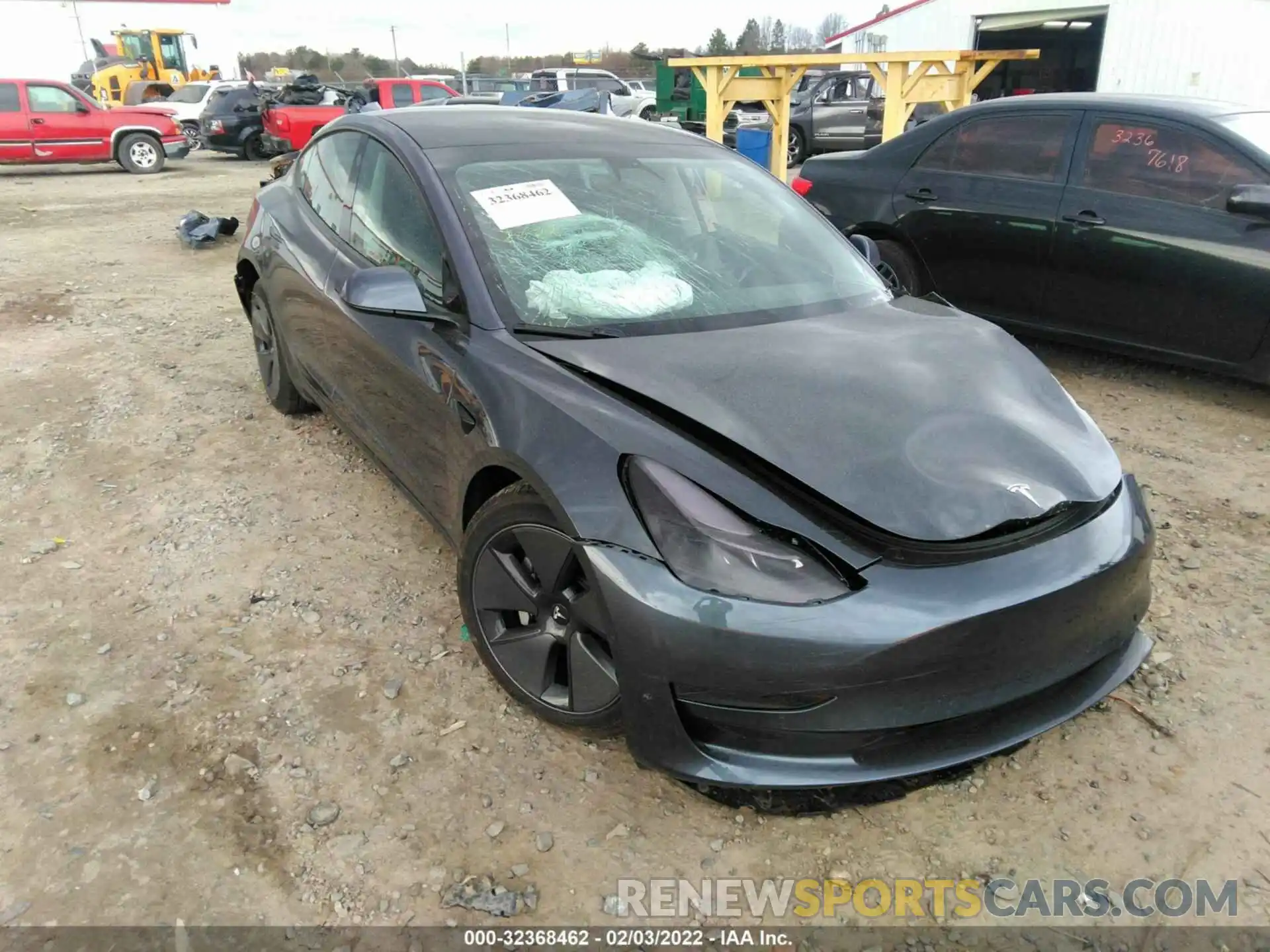 1 Photograph of a damaged car 5YJ3E1EB4MF901930 TESLA MODEL 3 2021