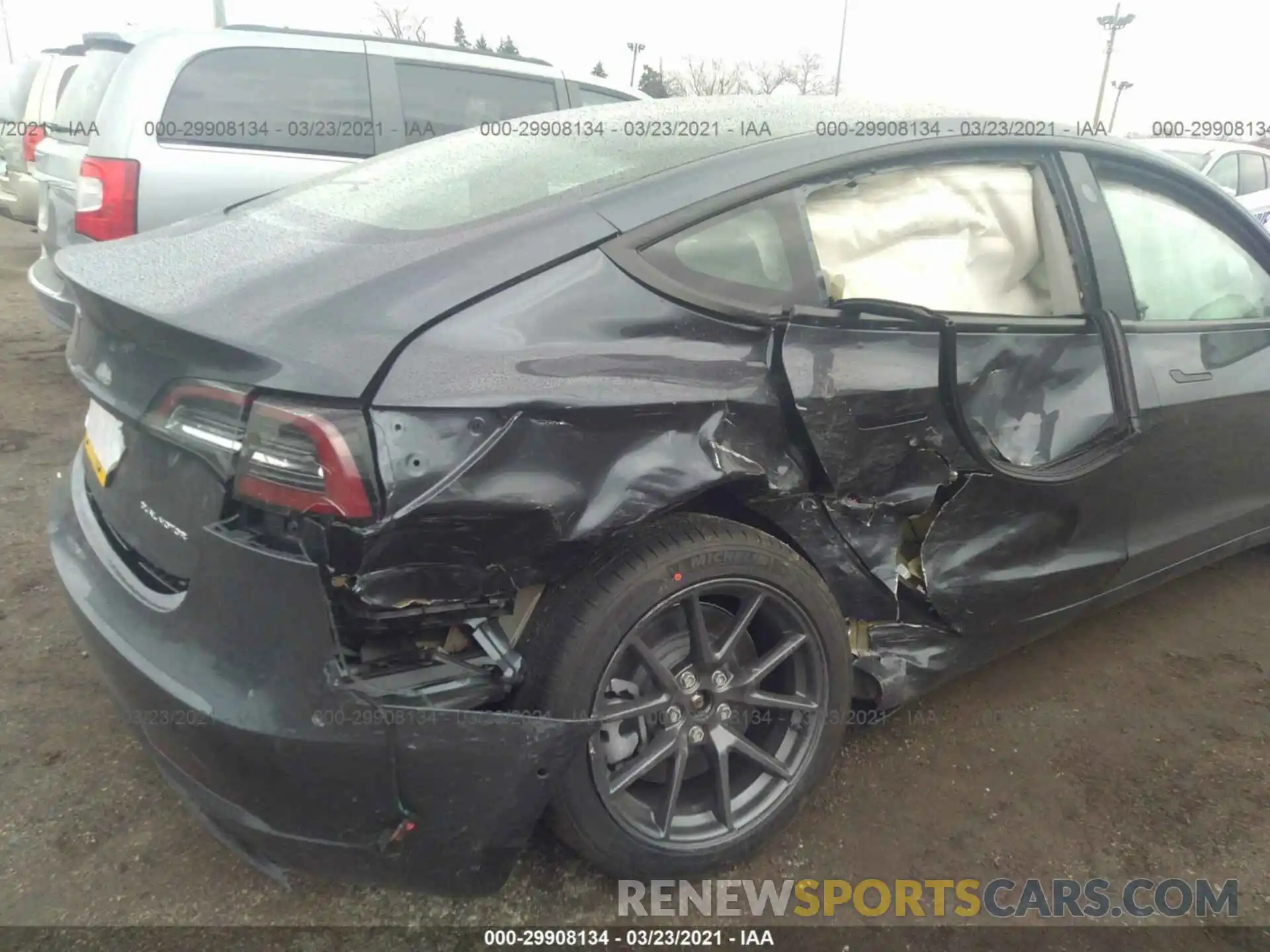 6 Photograph of a damaged car 5YJ3E1EB4MF902480 TESLA MODEL 3 2021