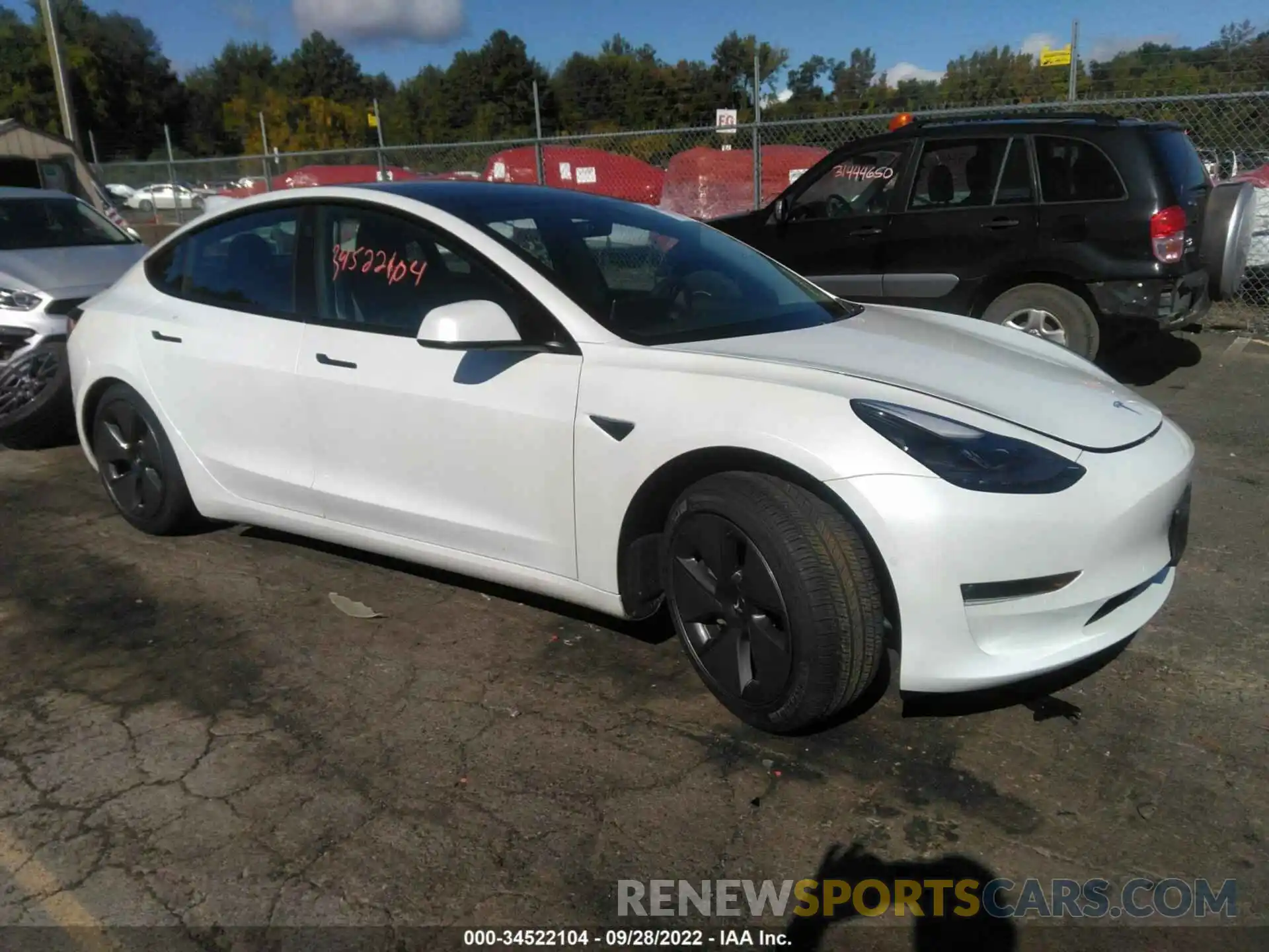 1 Photograph of a damaged car 5YJ3E1EB4MF915441 TESLA MODEL 3 2021