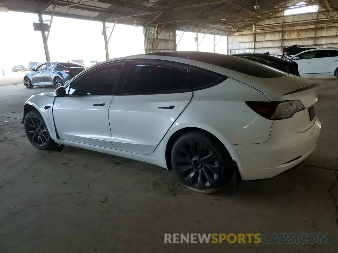 2 Photograph of a damaged car 5YJ3E1EB4MF938427 TESLA MODEL 3 2021
