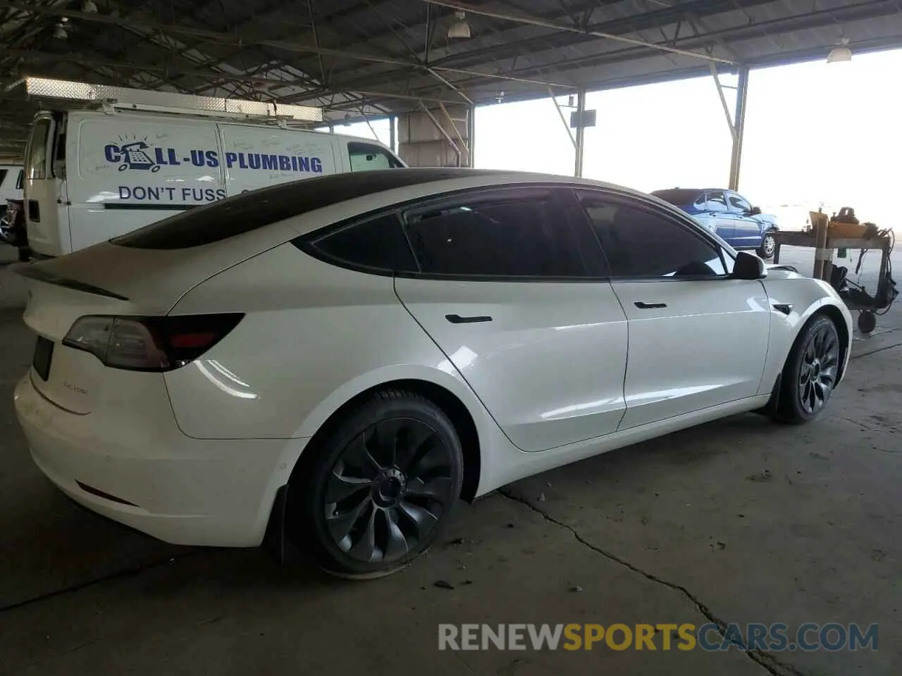 3 Photograph of a damaged car 5YJ3E1EB4MF938427 TESLA MODEL 3 2021