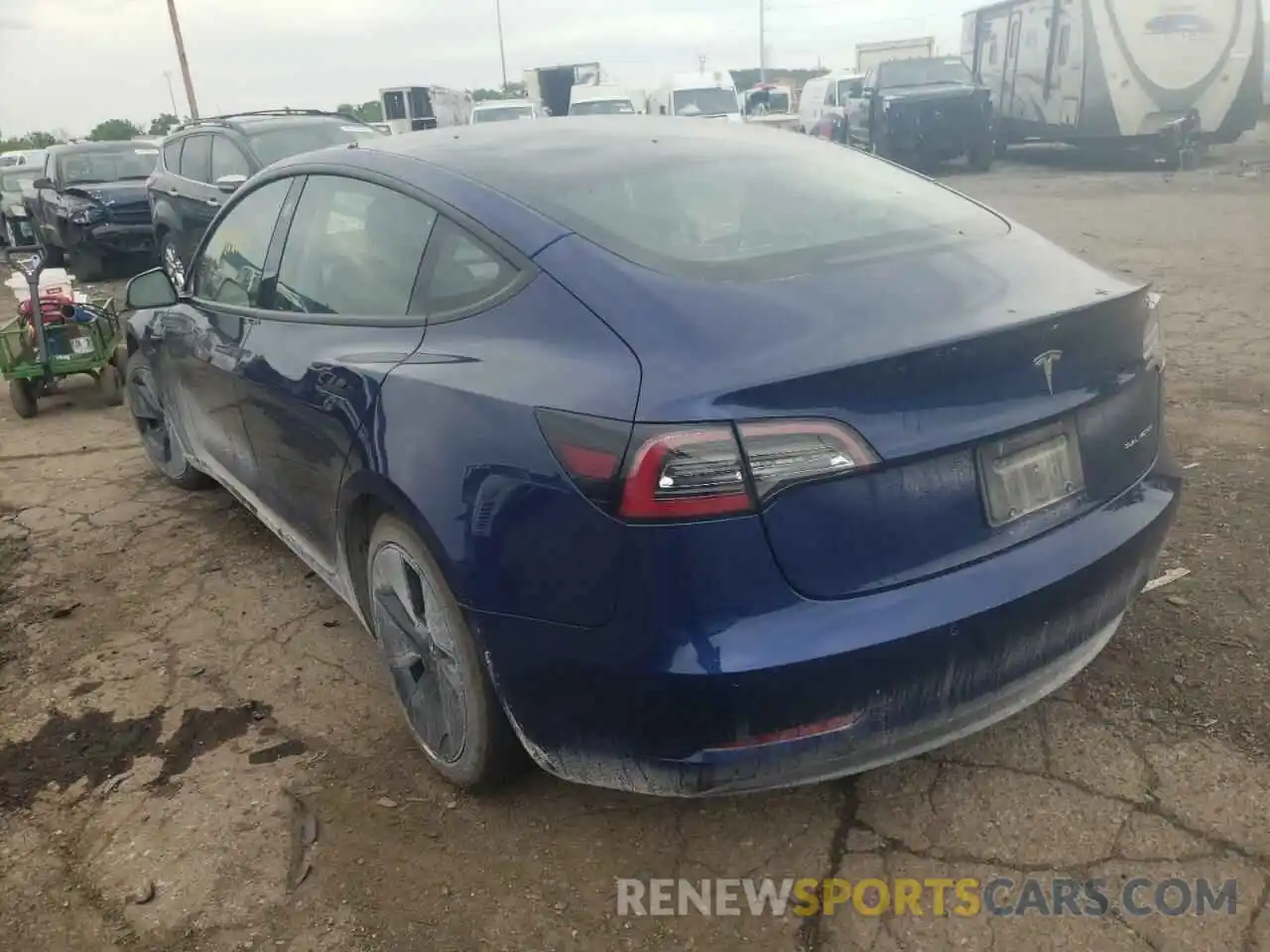 3 Photograph of a damaged car 5YJ3E1EB4MF960539 TESLA MODEL 3 2021