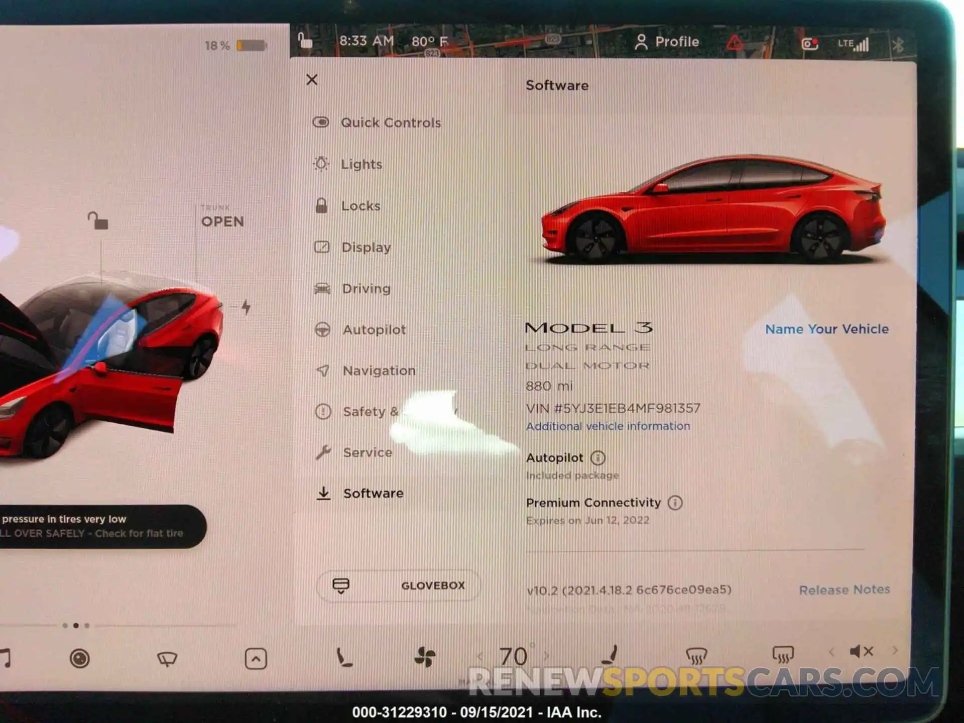 7 Photograph of a damaged car 5YJ3E1EB4MF981357 TESLA MODEL 3 2021