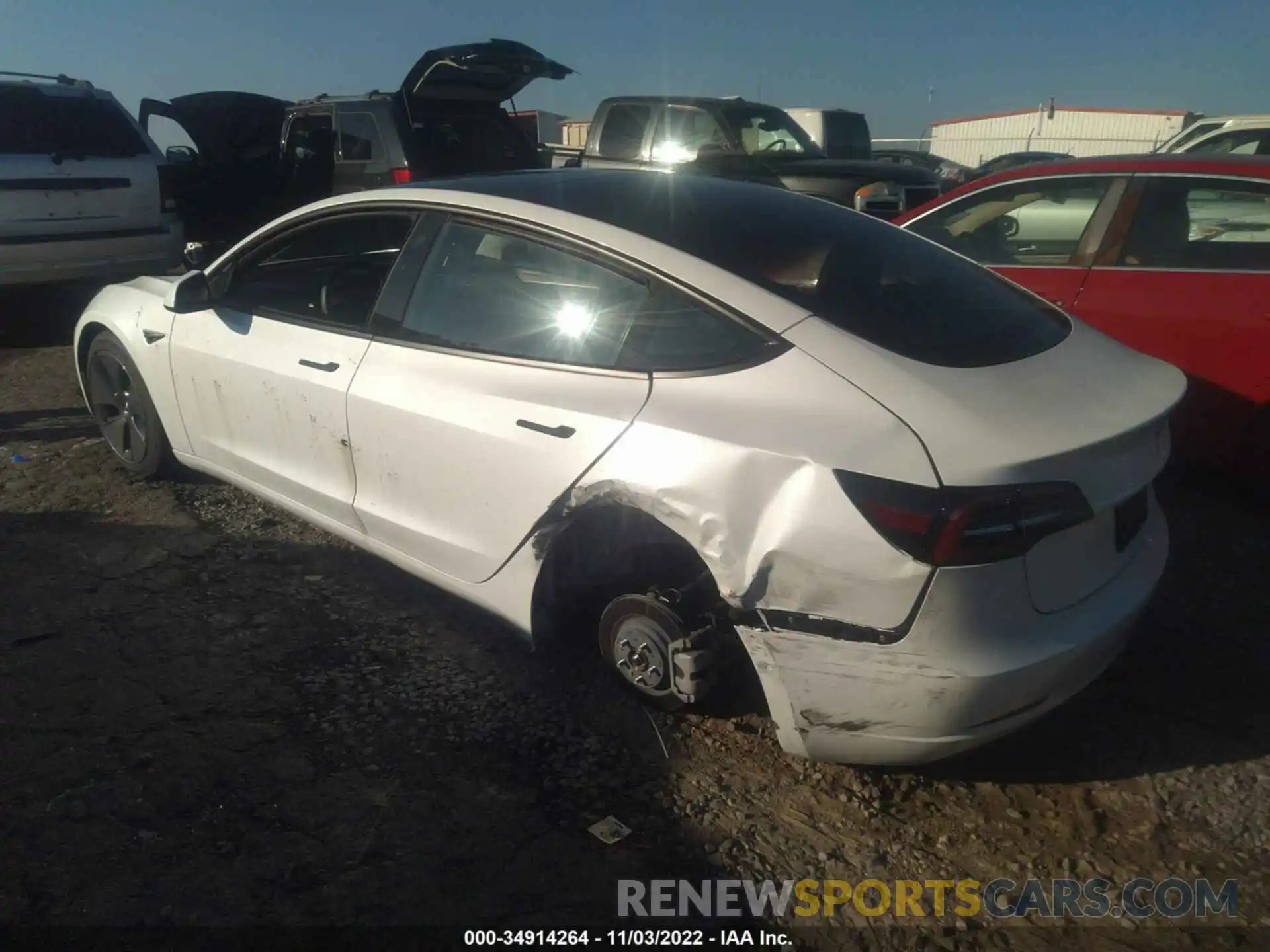 3 Photograph of a damaged car 5YJ3E1EB4MF988308 TESLA MODEL 3 2021