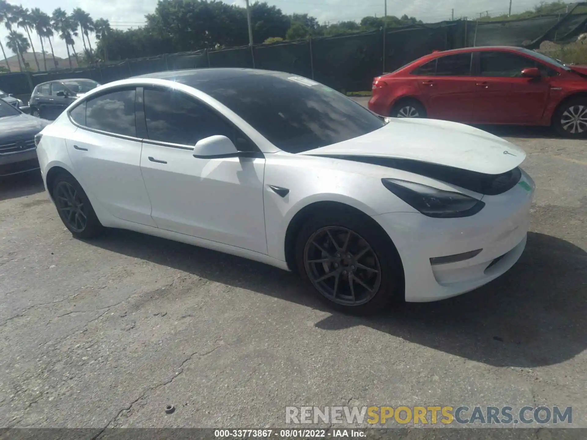 1 Photograph of a damaged car 5YJ3E1EB5MF046767 TESLA MODEL 3 2021