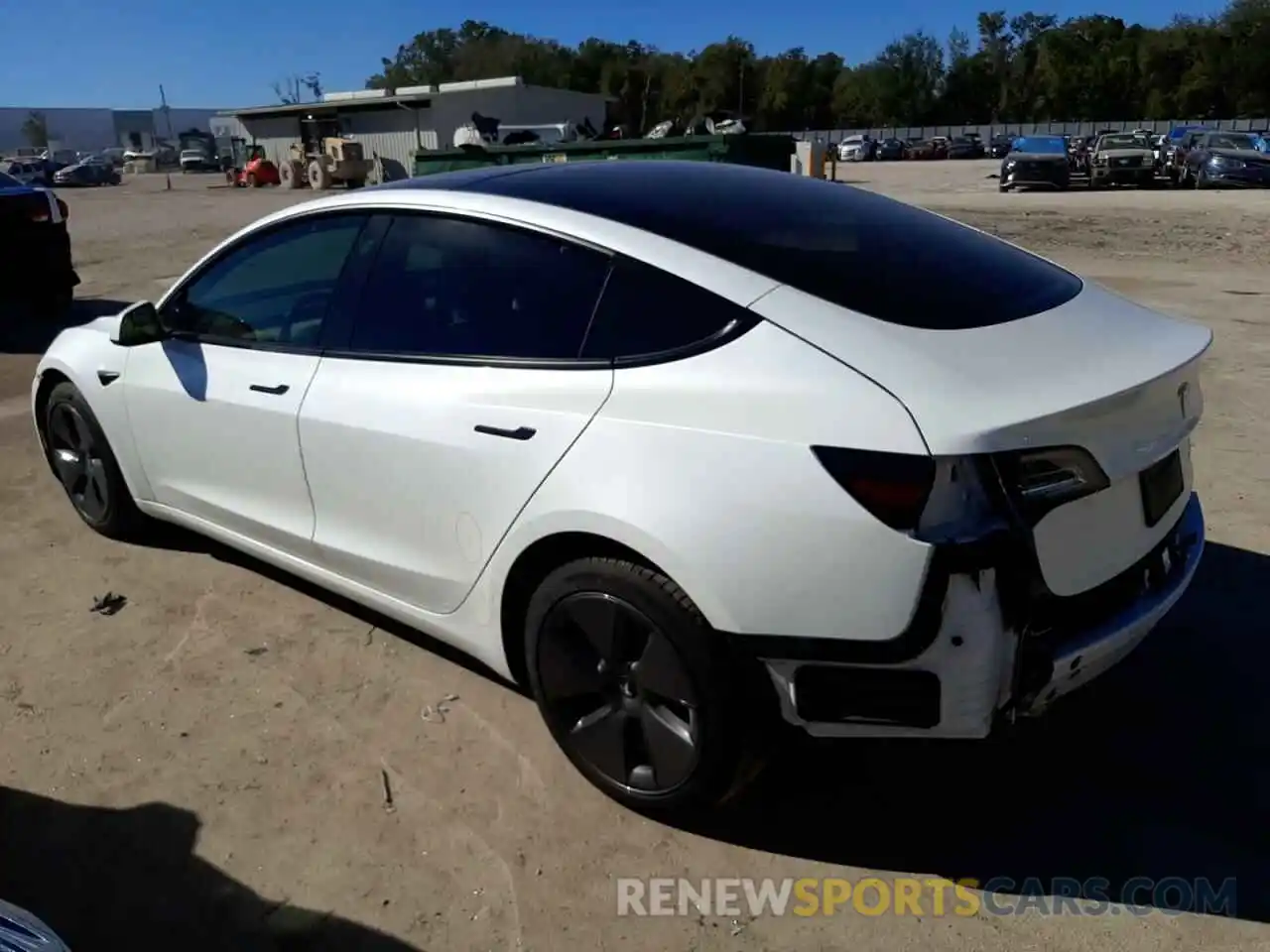 2 Photograph of a damaged car 5YJ3E1EB5MF054657 TESLA MODEL 3 2021