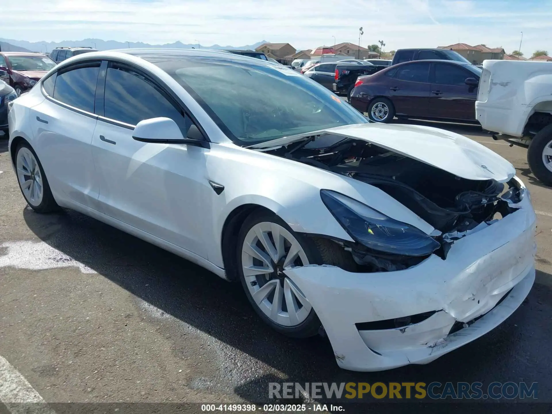 1 Photograph of a damaged car 5YJ3E1EB5MF061222 TESLA MODEL 3 2021