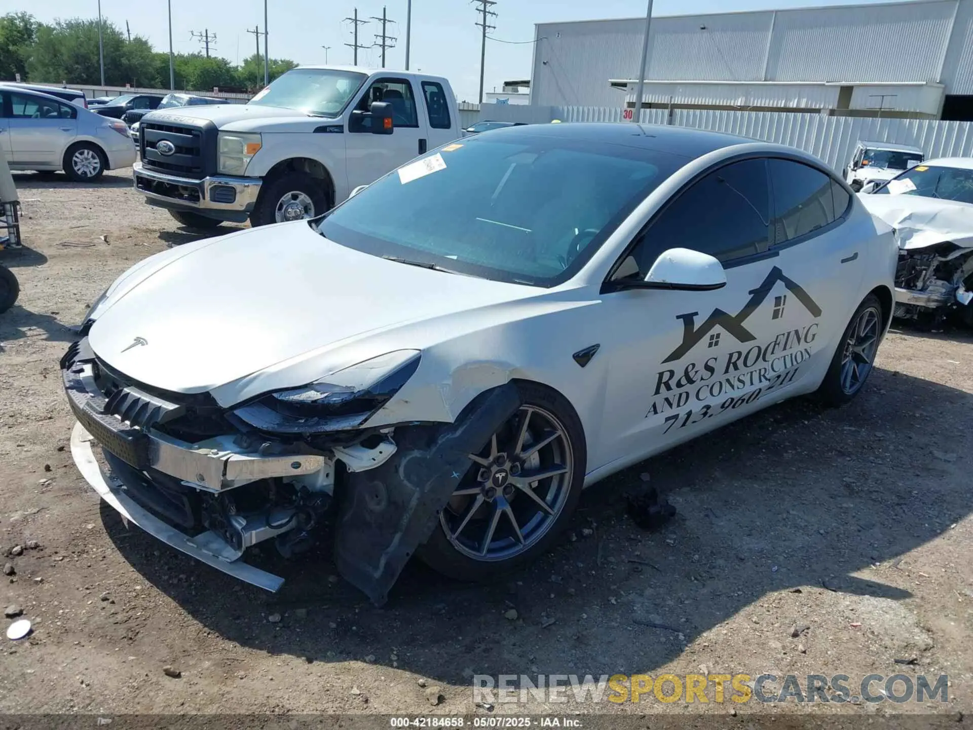 2 Photograph of a damaged car 5YJ3E1EB5MF091434 TESLA MODEL 3 2021