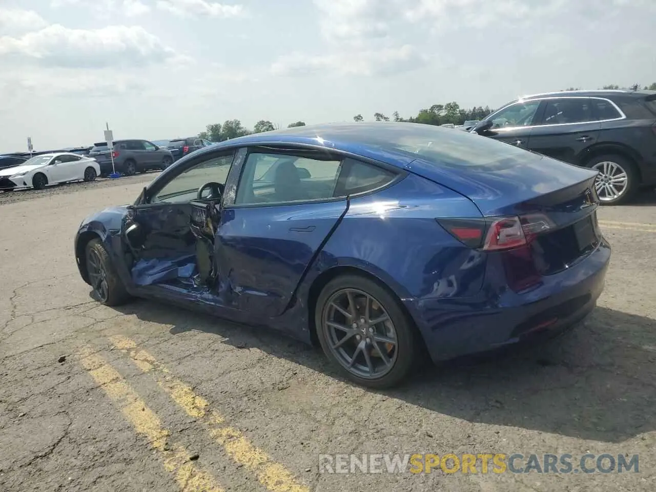 2 Photograph of a damaged car 5YJ3E1EB5MF853256 TESLA MODEL 3 2021