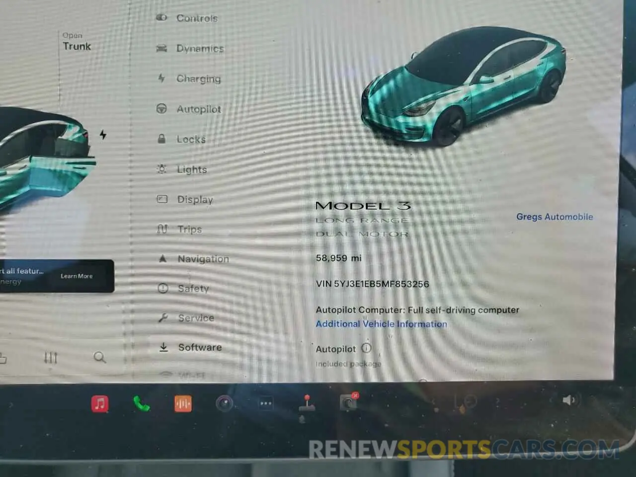 9 Photograph of a damaged car 5YJ3E1EB5MF853256 TESLA MODEL 3 2021