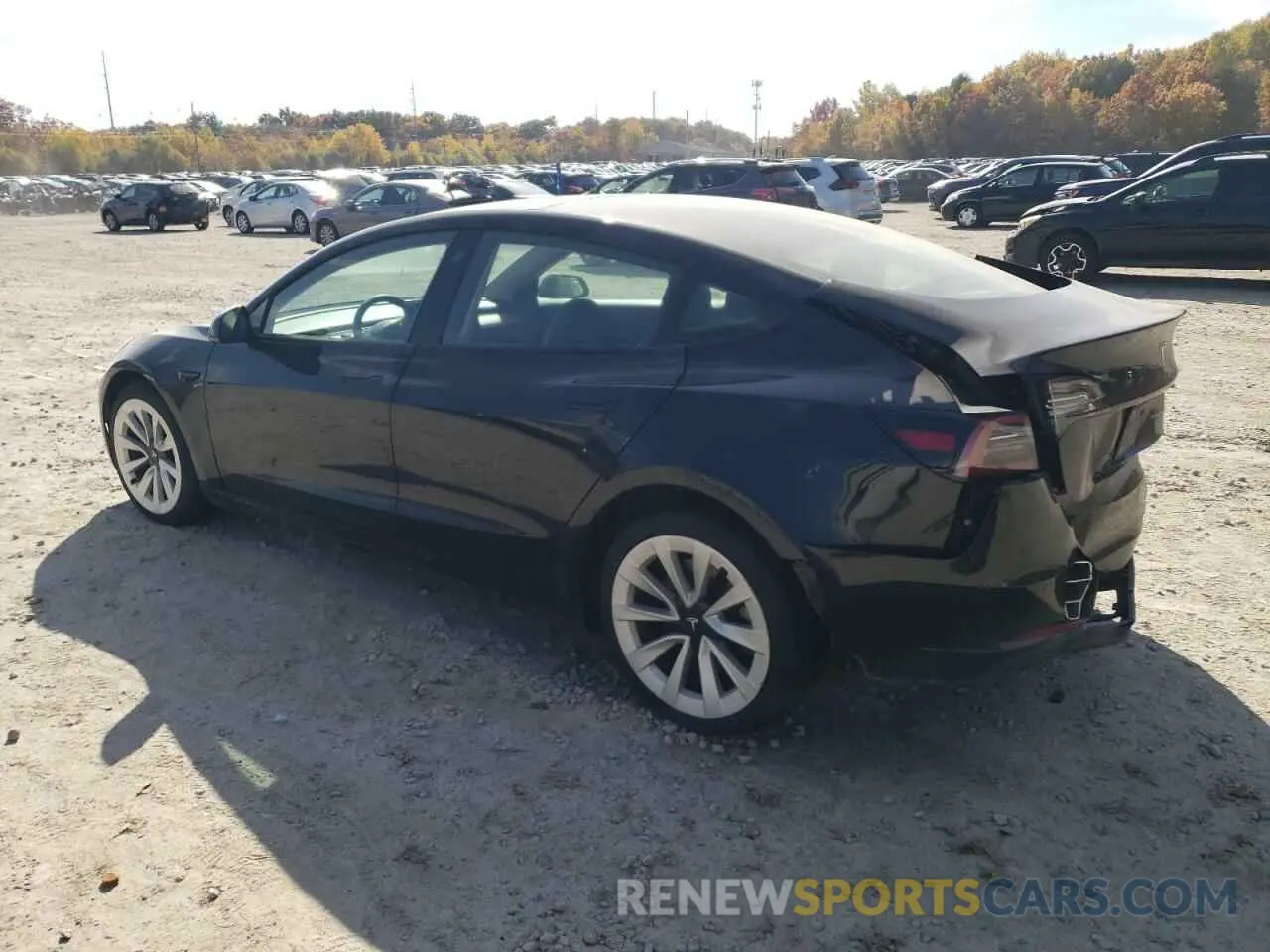 2 Photograph of a damaged car 5YJ3E1EB5MF855766 TESLA MODEL 3 2021