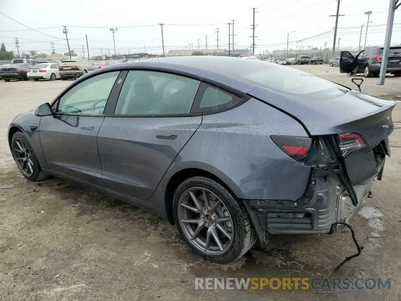 2 Photograph of a damaged car 5YJ3E1EB5MF878366 TESLA MODEL 3 2021