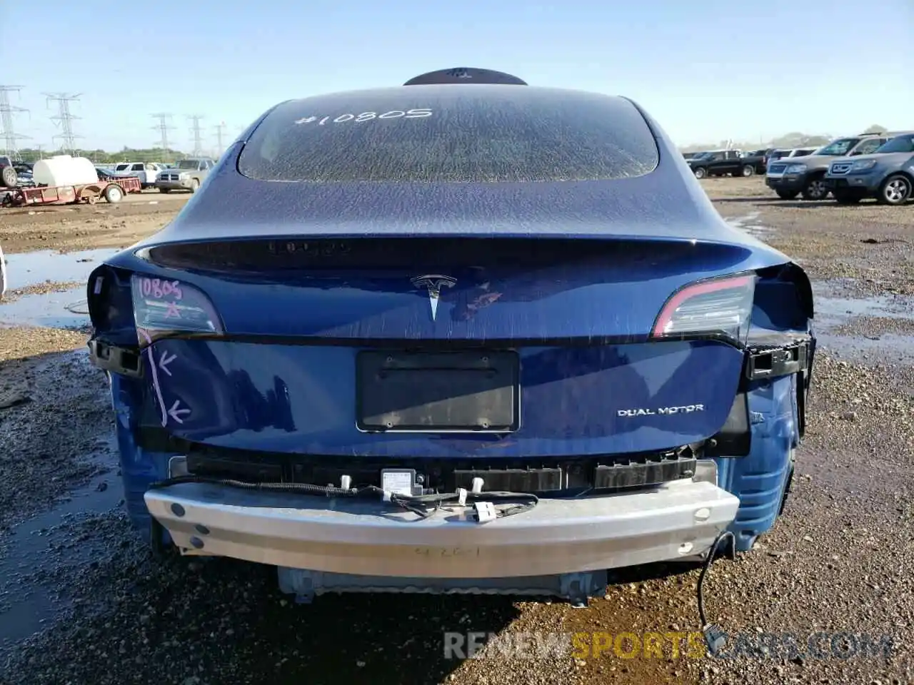 9 Photograph of a damaged car 5YJ3E1EB5MF903007 TESLA MODEL 3 2021