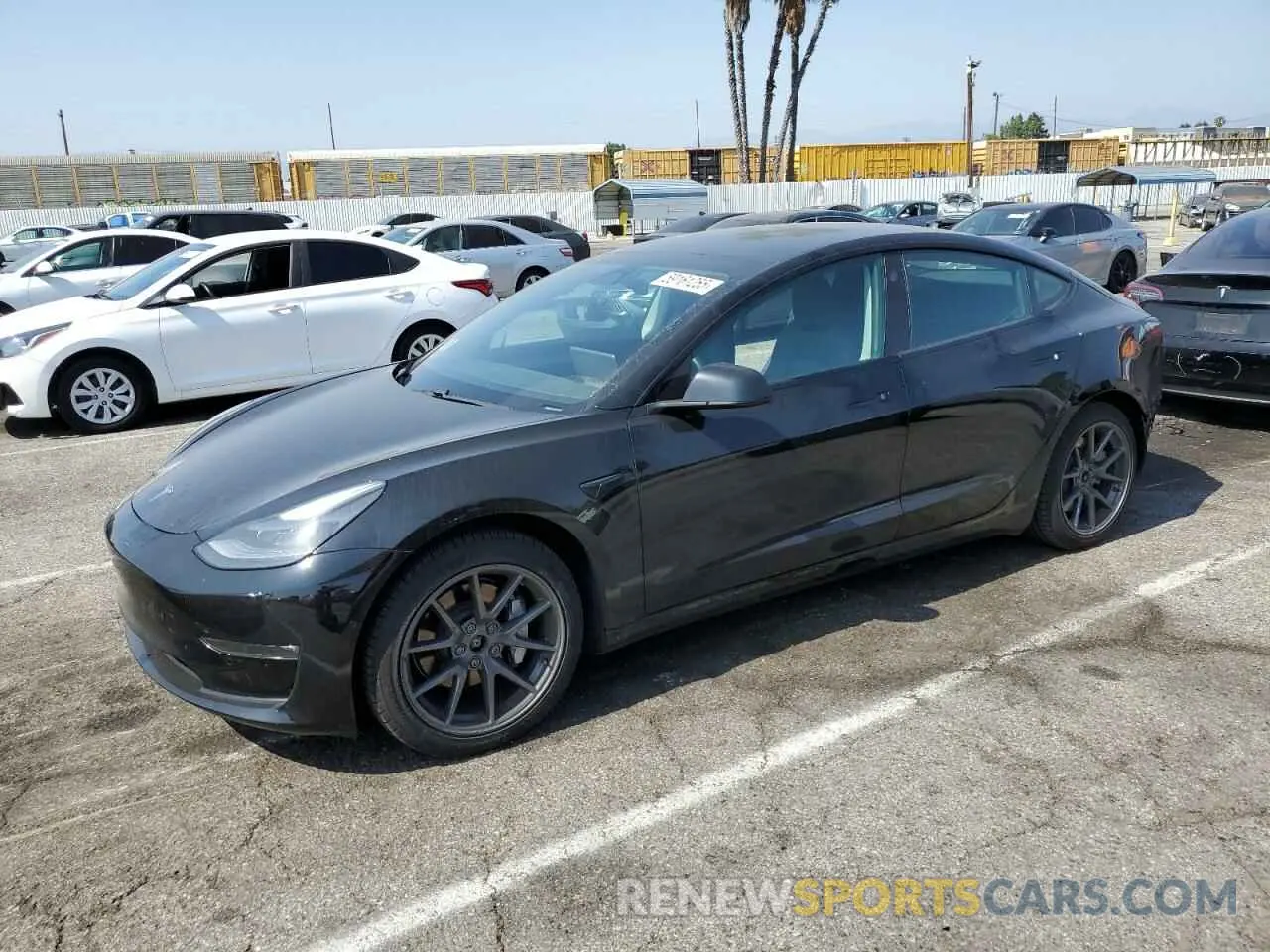 1 Photograph of a damaged car 5YJ3E1EB6MF002955 TESLA MODEL 3 2021