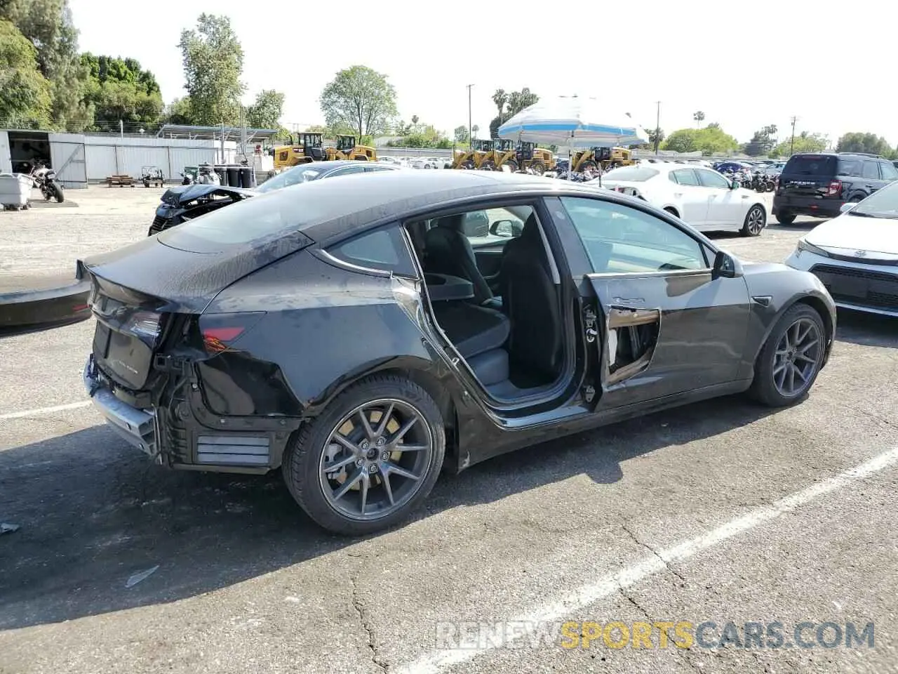 3 Photograph of a damaged car 5YJ3E1EB6MF002955 TESLA MODEL 3 2021
