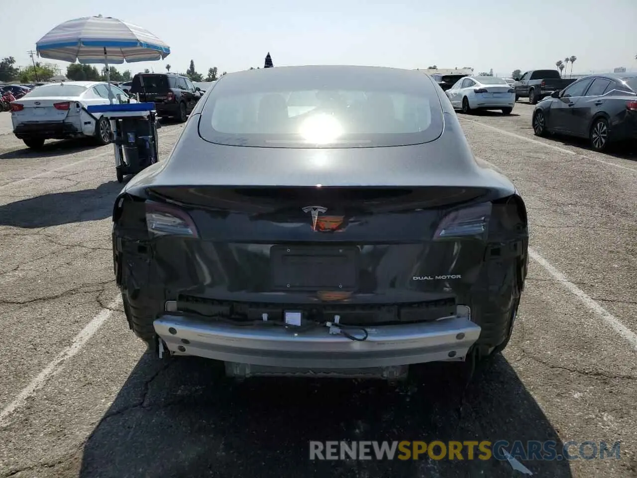 6 Photograph of a damaged car 5YJ3E1EB6MF002955 TESLA MODEL 3 2021