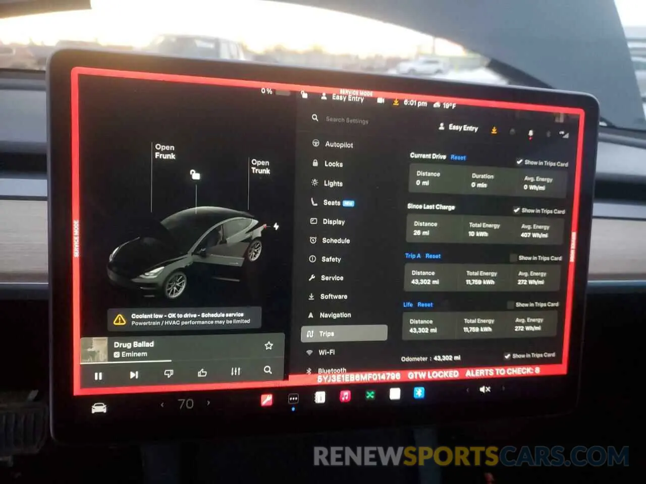 9 Photograph of a damaged car 5YJ3E1EB6MF014796 TESLA MODEL 3 2021