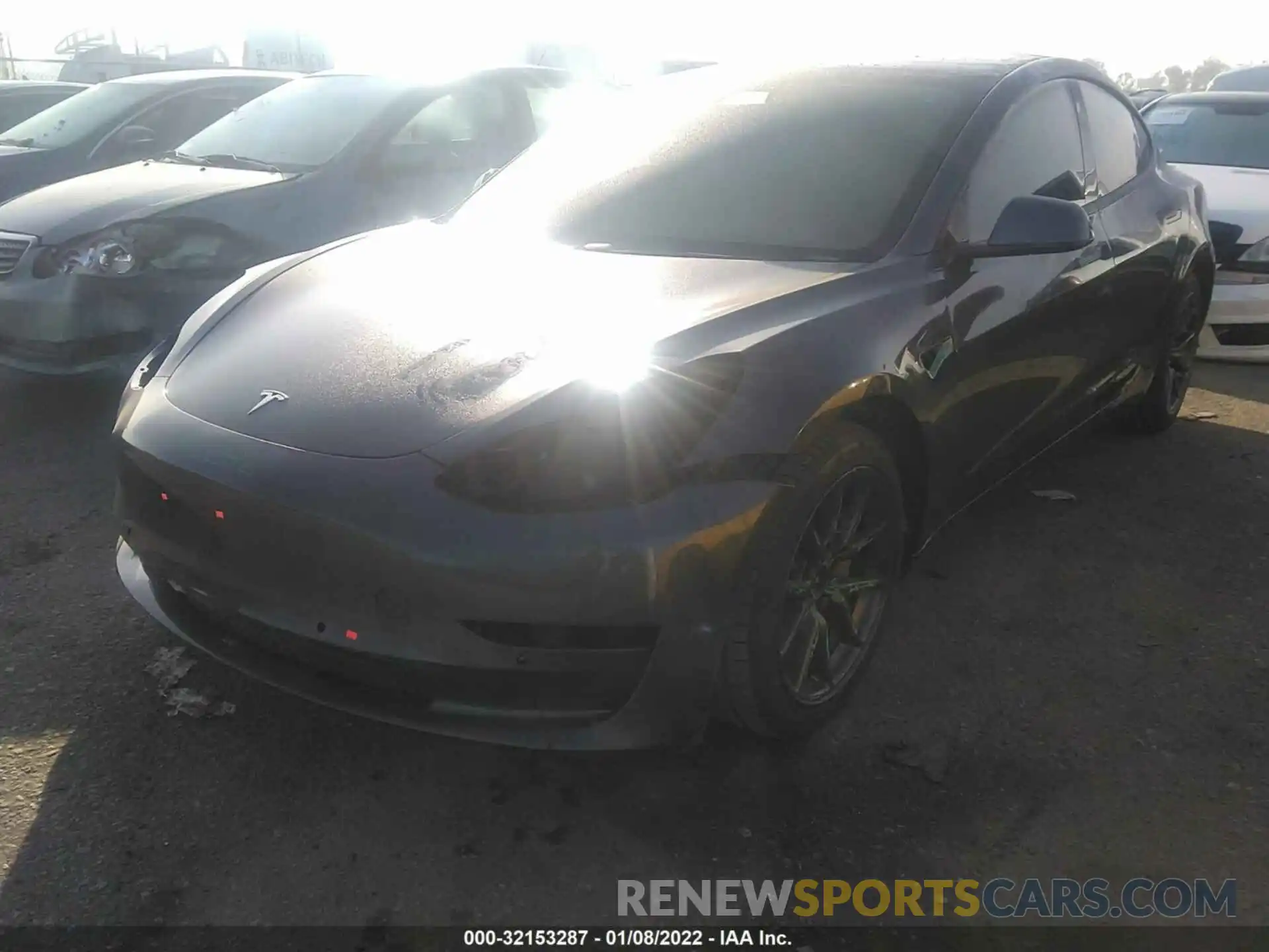 2 Photograph of a damaged car 5YJ3E1EB6MF019402 TESLA MODEL 3 2021