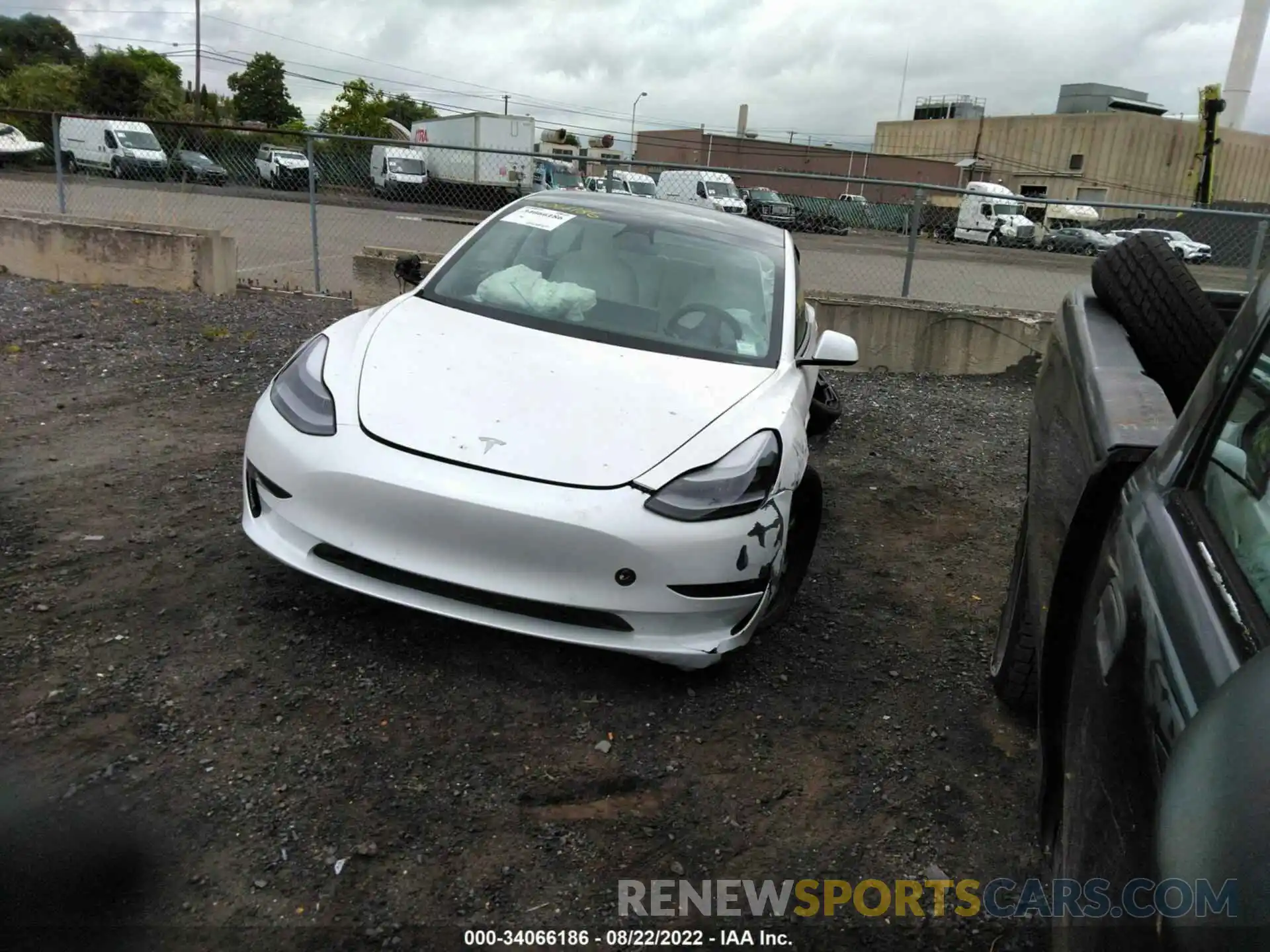 2 Photograph of a damaged car 5YJ3E1EB6MF032652 TESLA MODEL 3 2021