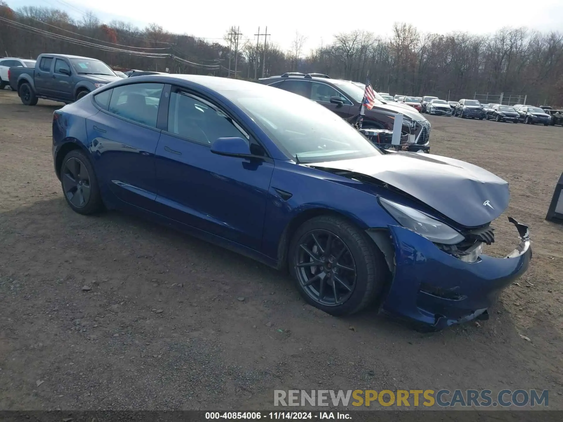 1 Photograph of a damaged car 5YJ3E1EB6MF037107 TESLA MODEL 3 2021