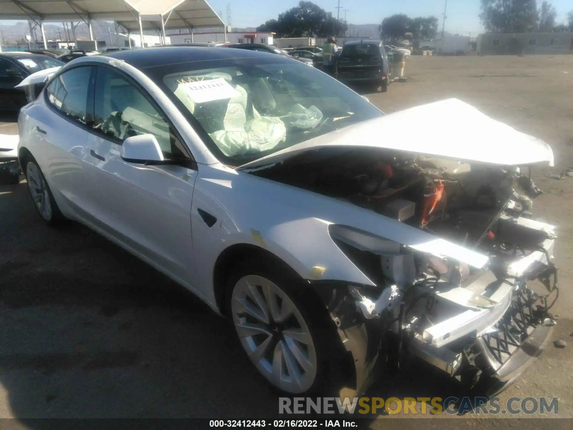 1 Photograph of a damaged car 5YJ3E1EB6MF046907 TESLA MODEL 3 2021