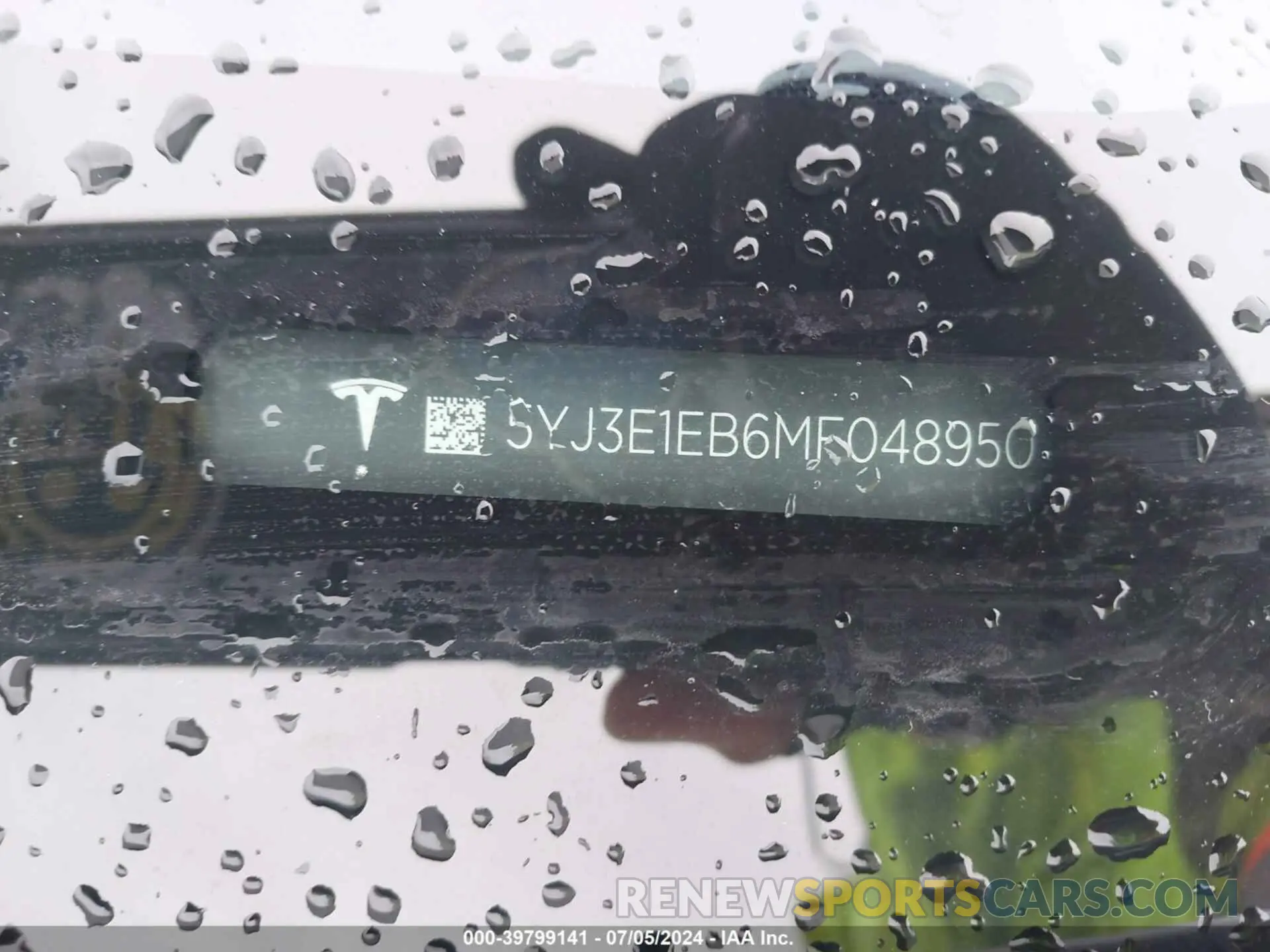9 Photograph of a damaged car 5YJ3E1EB6MF048950 TESLA MODEL 3 2021
