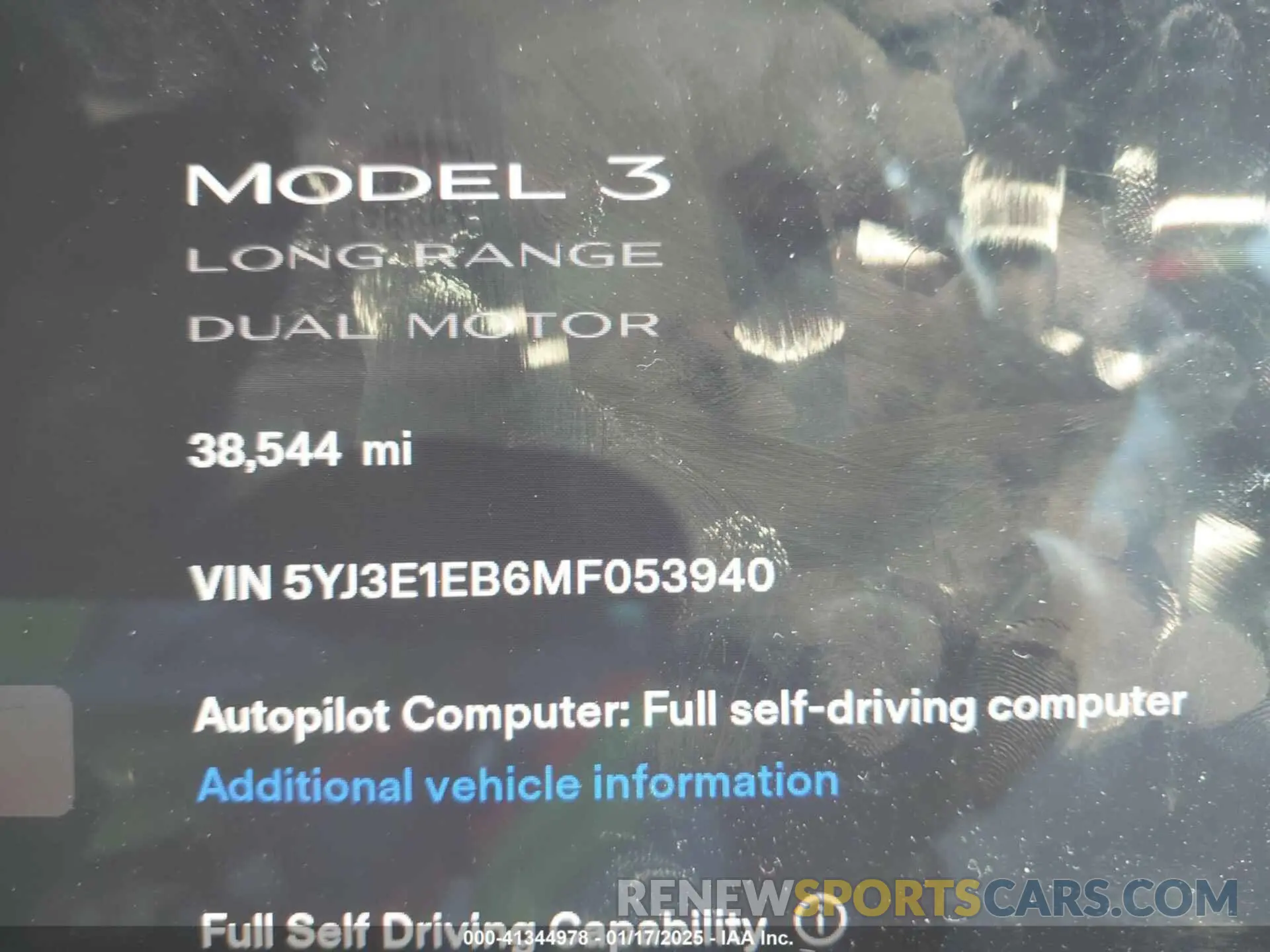 15 Photograph of a damaged car 5YJ3E1EB6MF053940 TESLA MODEL 3 2021