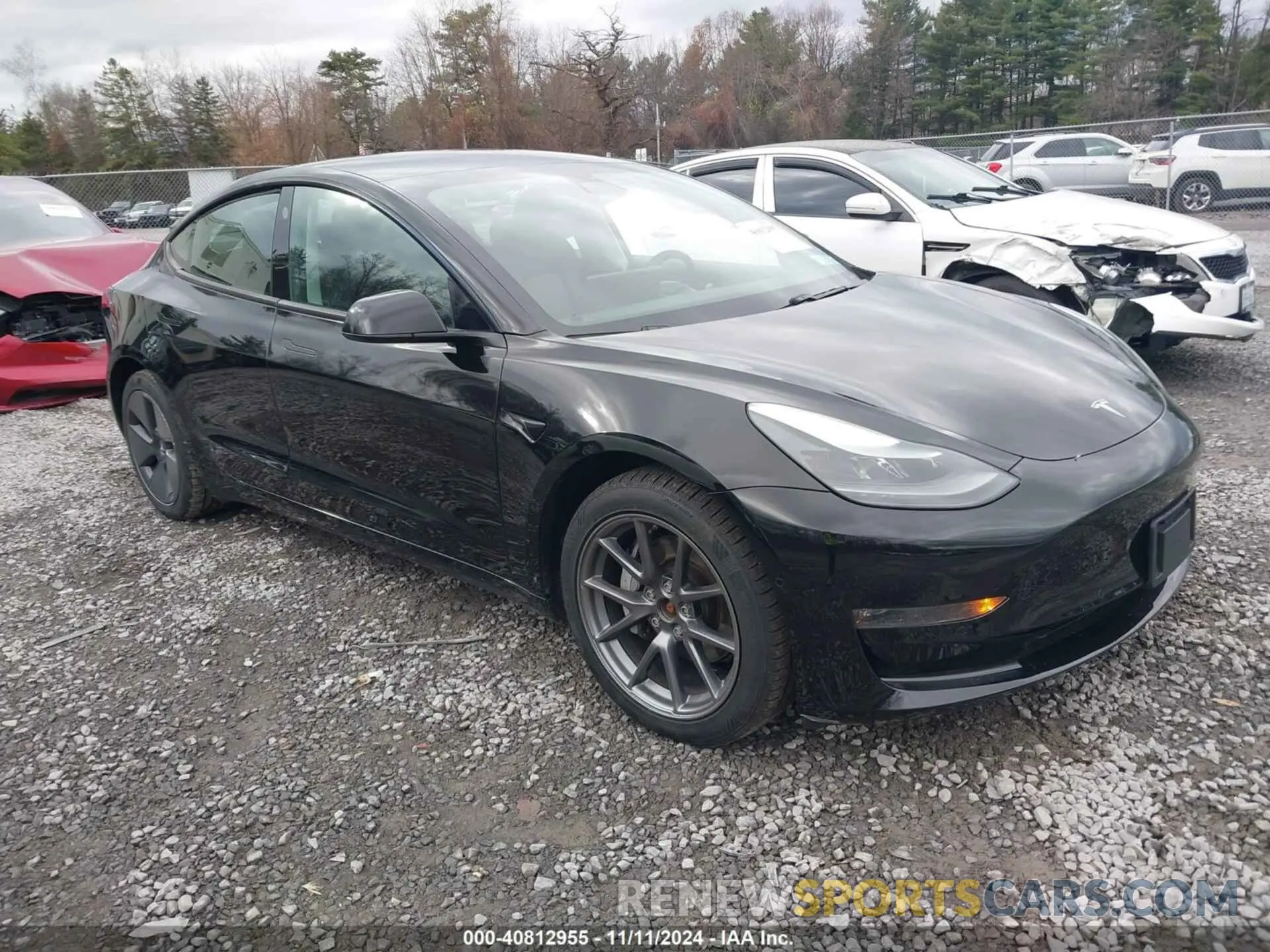 1 Photograph of a damaged car 5YJ3E1EB6MF055901 TESLA MODEL 3 2021