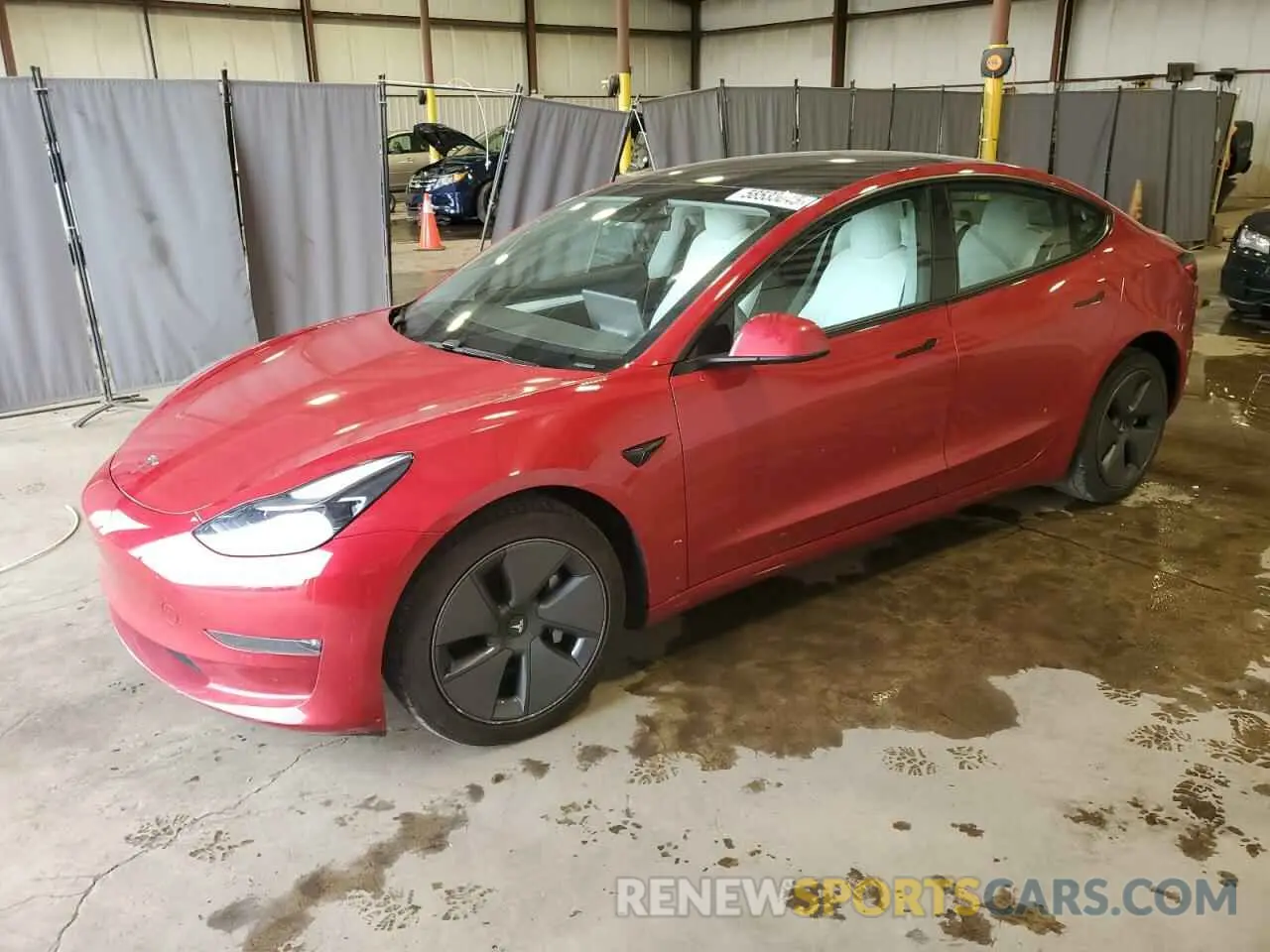 1 Photograph of a damaged car 5YJ3E1EB6MF062699 TESLA MODEL 3 2021